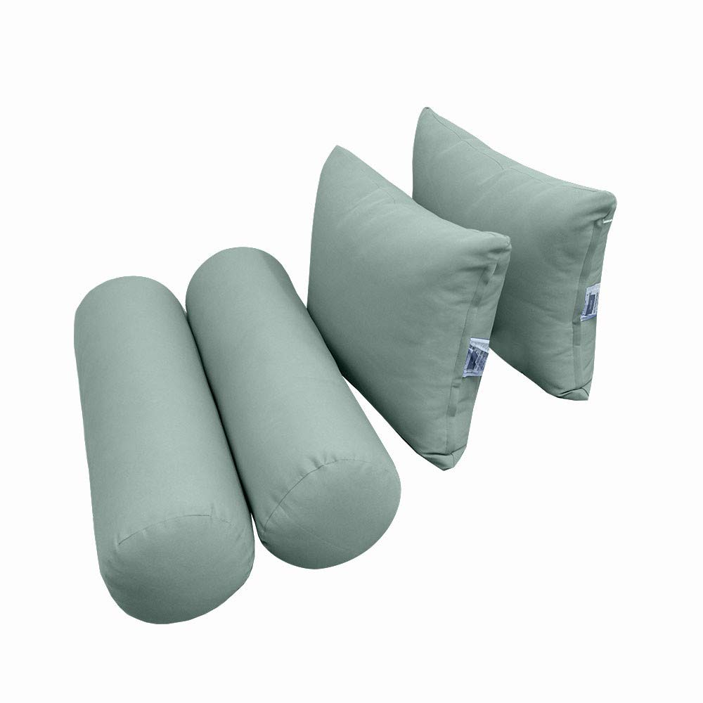 Prolinemax Outdoor Style 4 Full Knife Edge Daybed Mattress Bolster Pillow Fitted Cover Only - AD002 | Perfect for Patio, Poolside & Sunroom Lounging