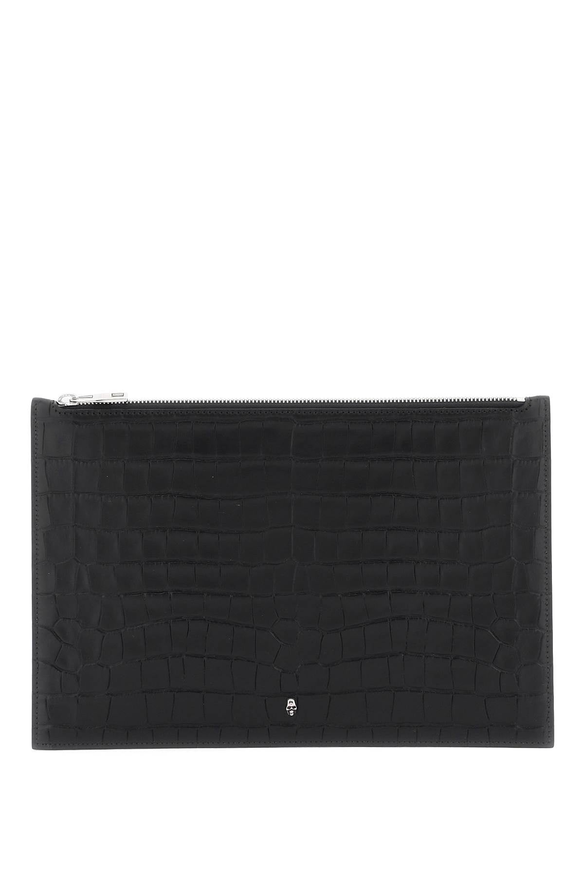 Alexander McQueen Leather Flat Pouch – Stylish & Compact Wallet for Women & Men | Perfect for Everyday Use, Travel & Gifts