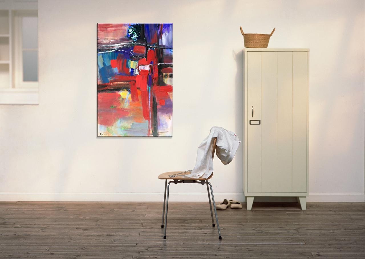 Original Abstract Oil Painting - Large Contemporary Wall Art with Impasto Texture - Perfect for Living Room, Bedroom, and Office Decor