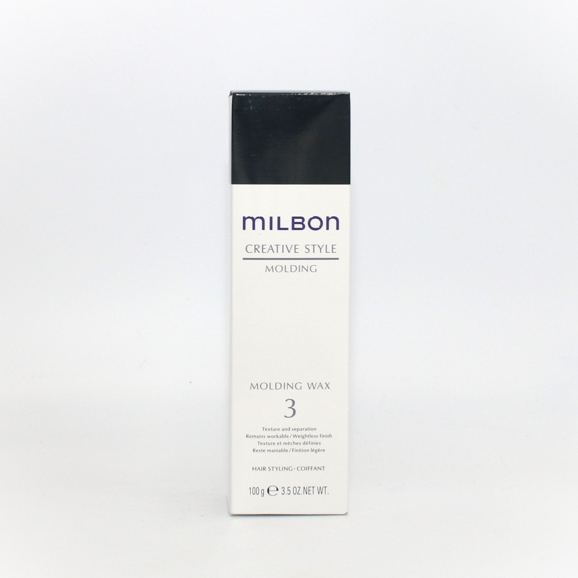 Milbon Creative Style No. 3 Molding Wax 3.5 oz - Strong Hold Hair Styling Wax for Men & Women - Perfect for Spikes, Textured Looks & Everyday Hairstyles