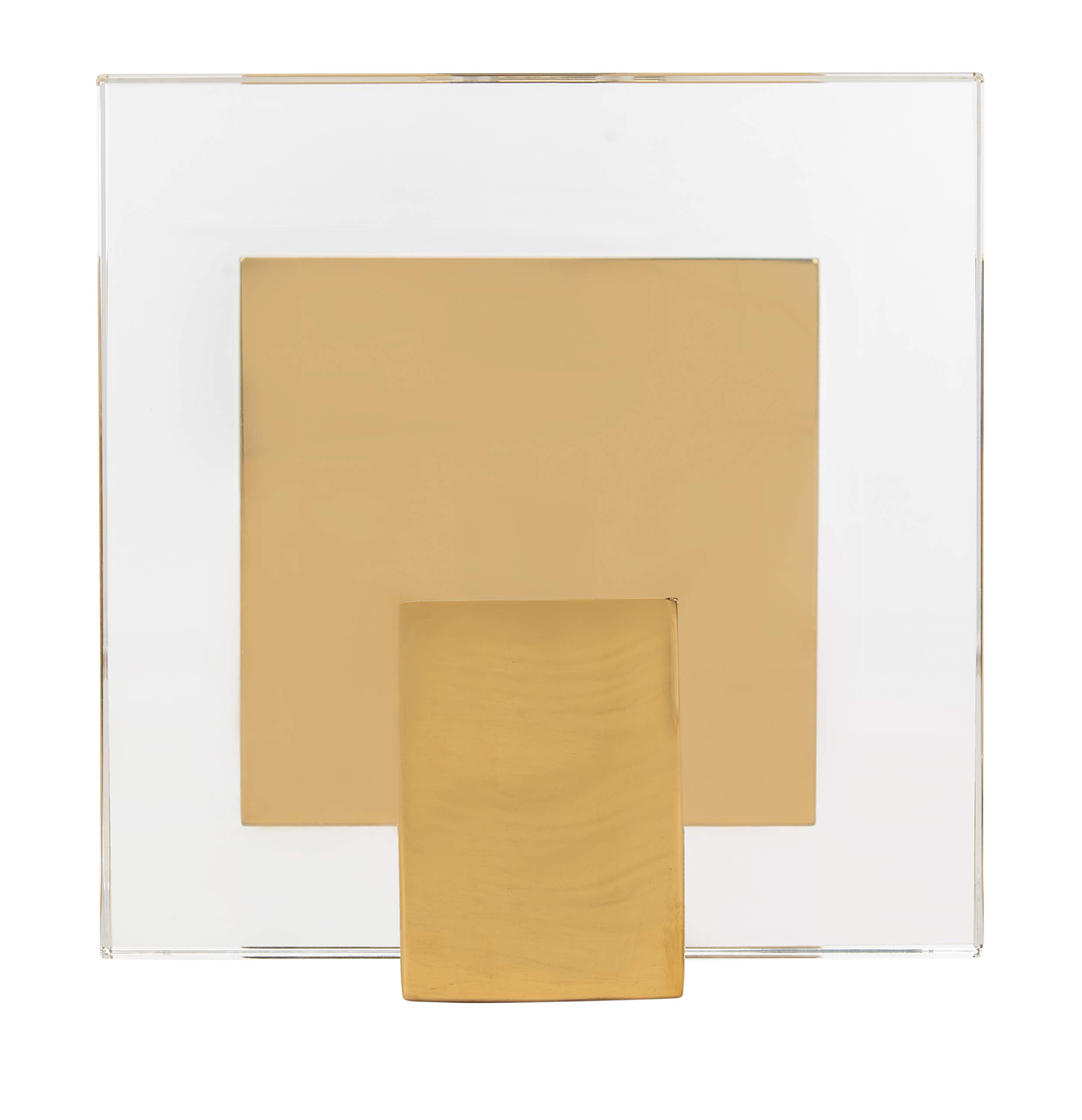 Safavieh Couture Glam Mars Clear and Brass Acrylic Drink Table - Modern Side Table for Living Room, Bedroom, or Patio - Perfect for Cocktails, Coffee, and Home Decor