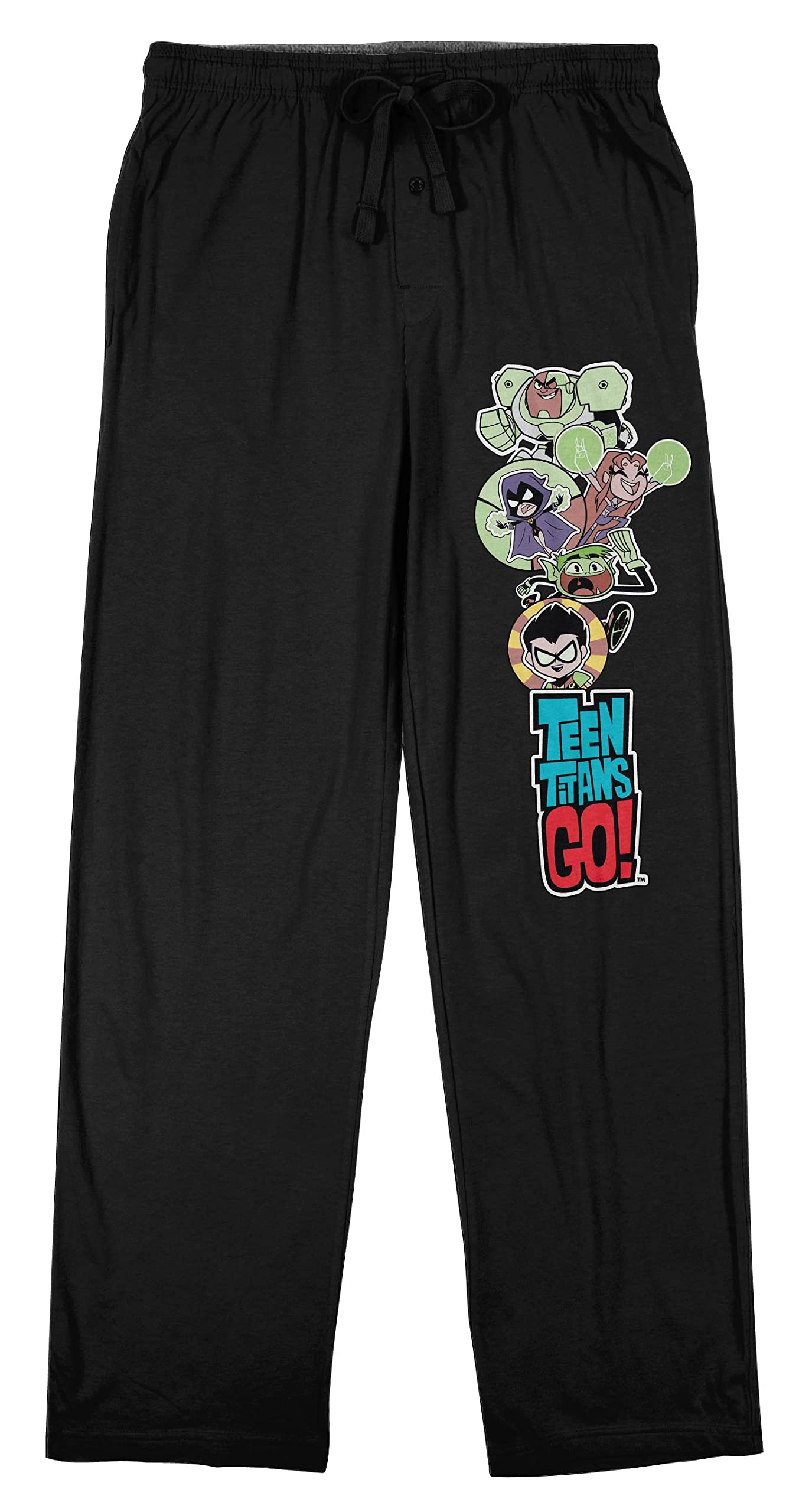 Teen Titans Go Men's Graphic Sleep Pants - Black for Lounge & Home
