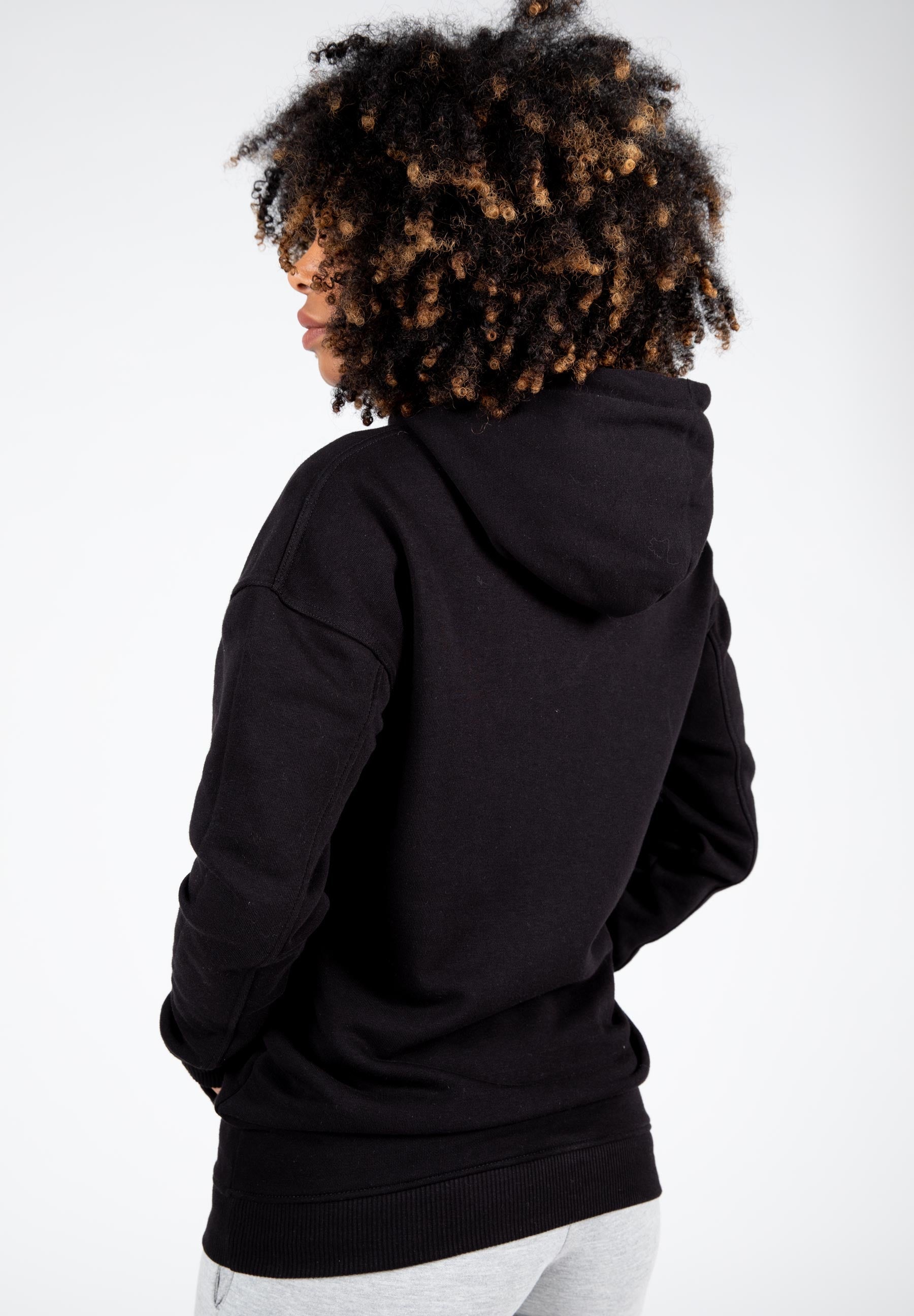 Crowley Women's Oversized Hoodie Sweatshirt - Black - Soft Fleece Pullover for Casual Wear, Lounge & Street Style