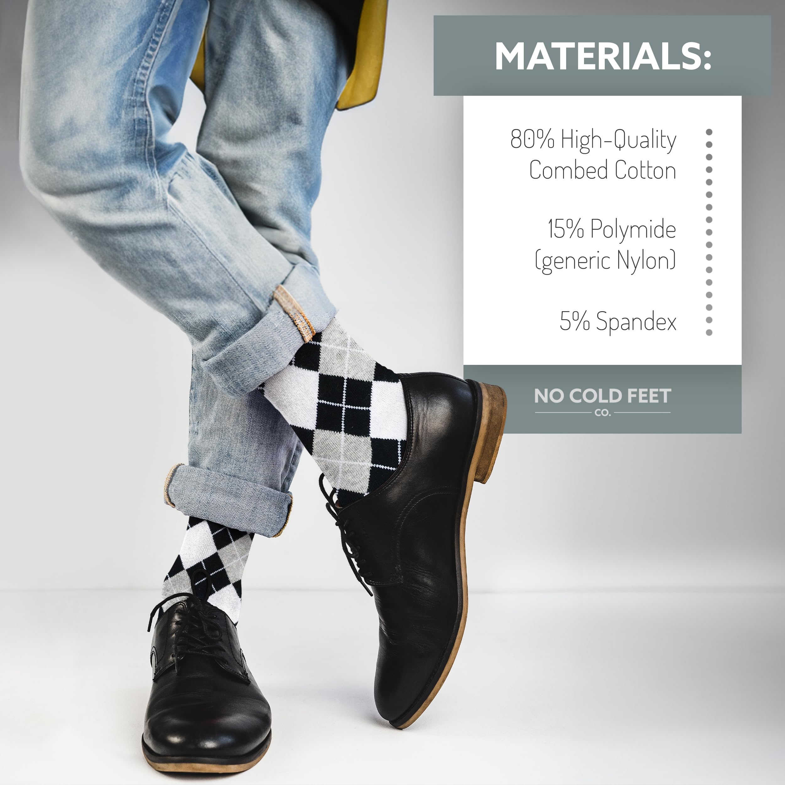 Fun Black Colorful Novelty Socks for Men - 8 Pack Dress Casual Formal Groomsmen Wedding Socks - Perfect for Parties, Gifts & Everyday Wear