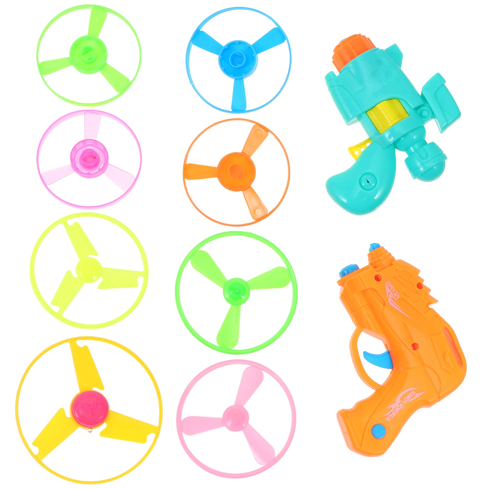 Toddmomy 4-Pack Flying Disc Launcher Toy Set - Super Saucer Thrower for Kids Outdoor Play, Beach, Park & Backyard Fun - Colorful Flying Discs for Active Children's Games