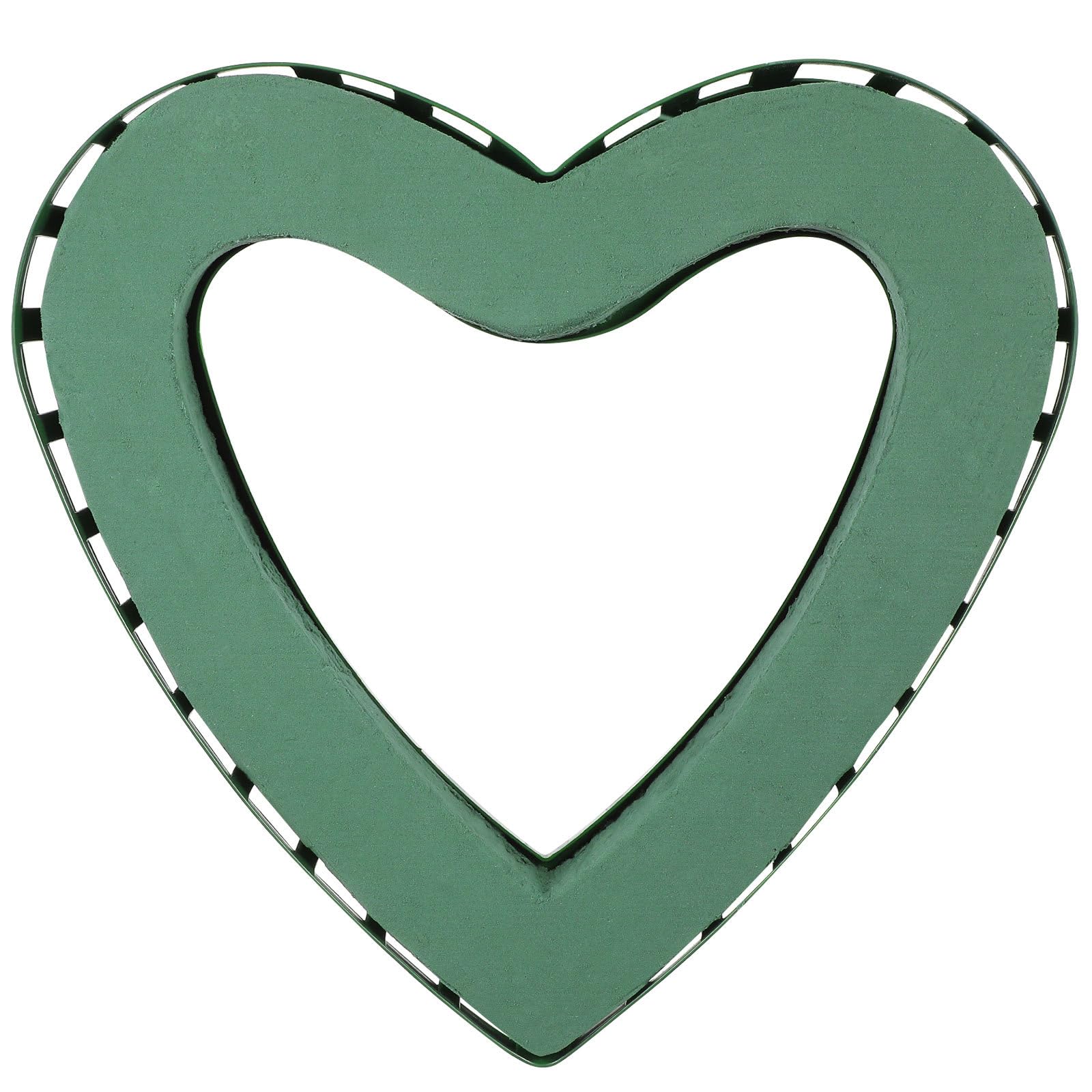 Heart Shaped Floral Foam Cage - Floral Arrangement Supplies with Suction Cup Holder for Fresh Flowers, Weddings & Holiday Decor | DIY Floral Foam Bricks for Bouquets, Centerpieces & Home Decor