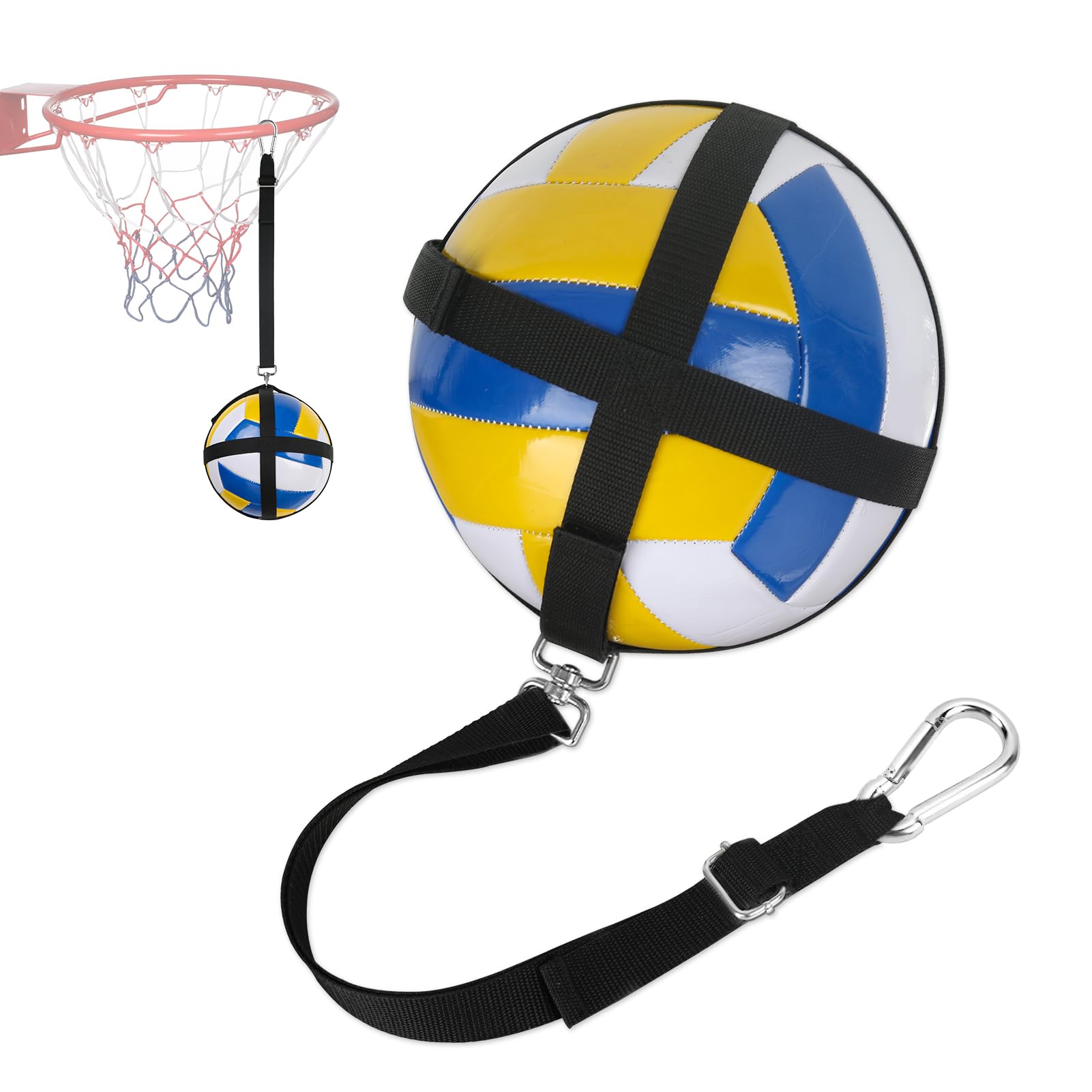 Volleyball Spike Trainer System - Solo Hitting Training Equipment for Arm Swing Mechanics & Spiking Power - Perfect for Target Practice & Jump Training | Improve Your Volleyball Skills at Home or Gym