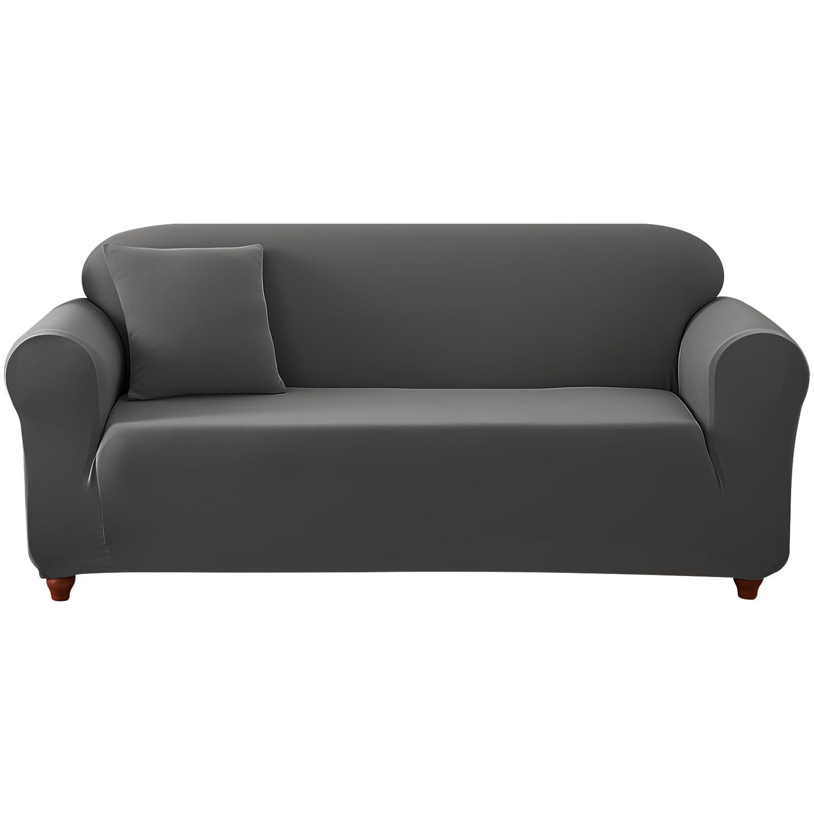WOWTOY Stretch Elastic Sofa Slipcover - 1, 2, 3, 4 Seater Couch Cover Protector (3 Seater, Grey) - Perfect for Living Room, Family Room & Home Decor Protection
