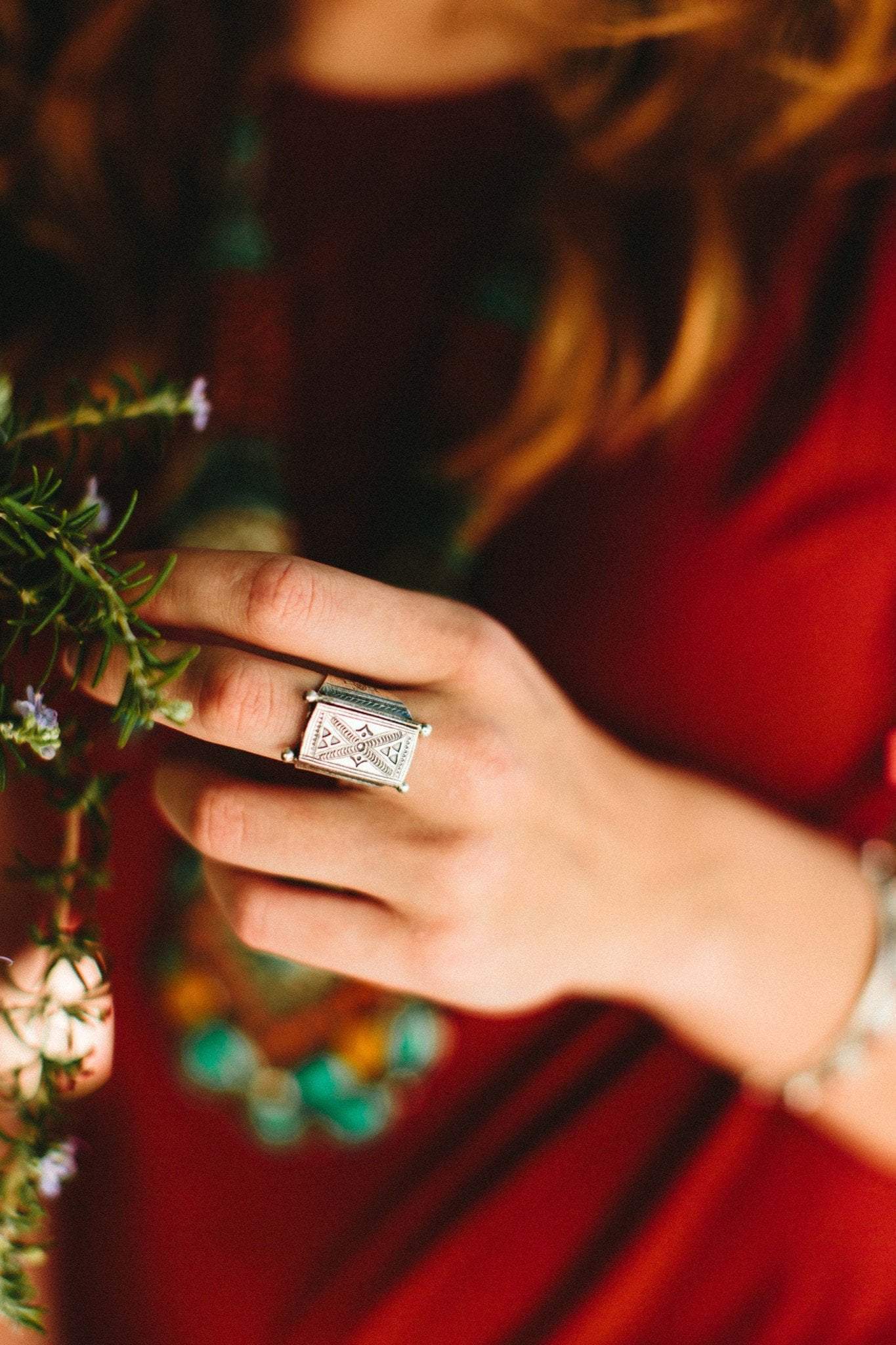 Authentic Hill Tribe Silver Nirvana Ring - Handmade Sterling Silver Adjustable Ring for Women - Perfect for Meditation, Yoga & Boho Fashion