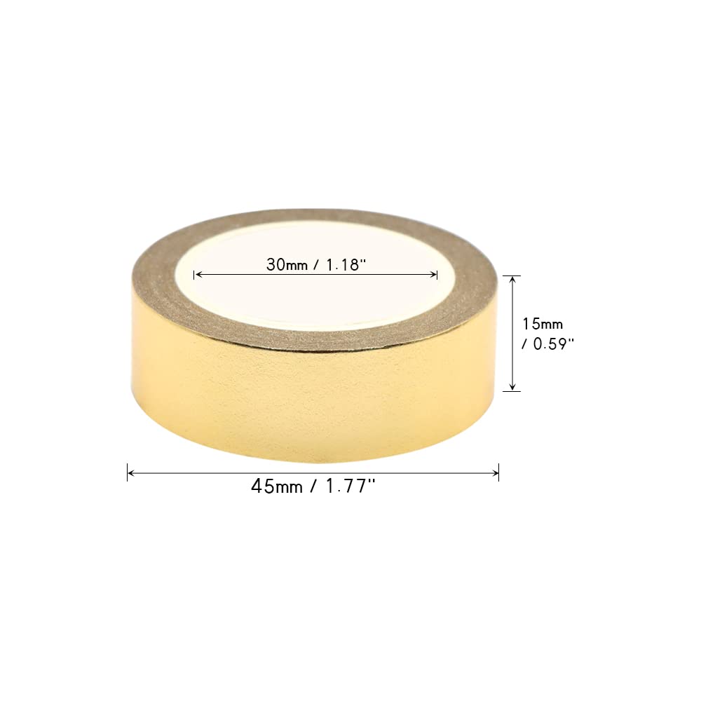 AxeWoodz 3 Rolls Gold Foil Washi Tape Set - Decorative Adhesive Paper Tape for Gift Wrapping, DIY Crafts, Scrapbooking, Journaling & Home Decor - Perfect for Party Invitations, Card Making and Bullet Journal Supplies