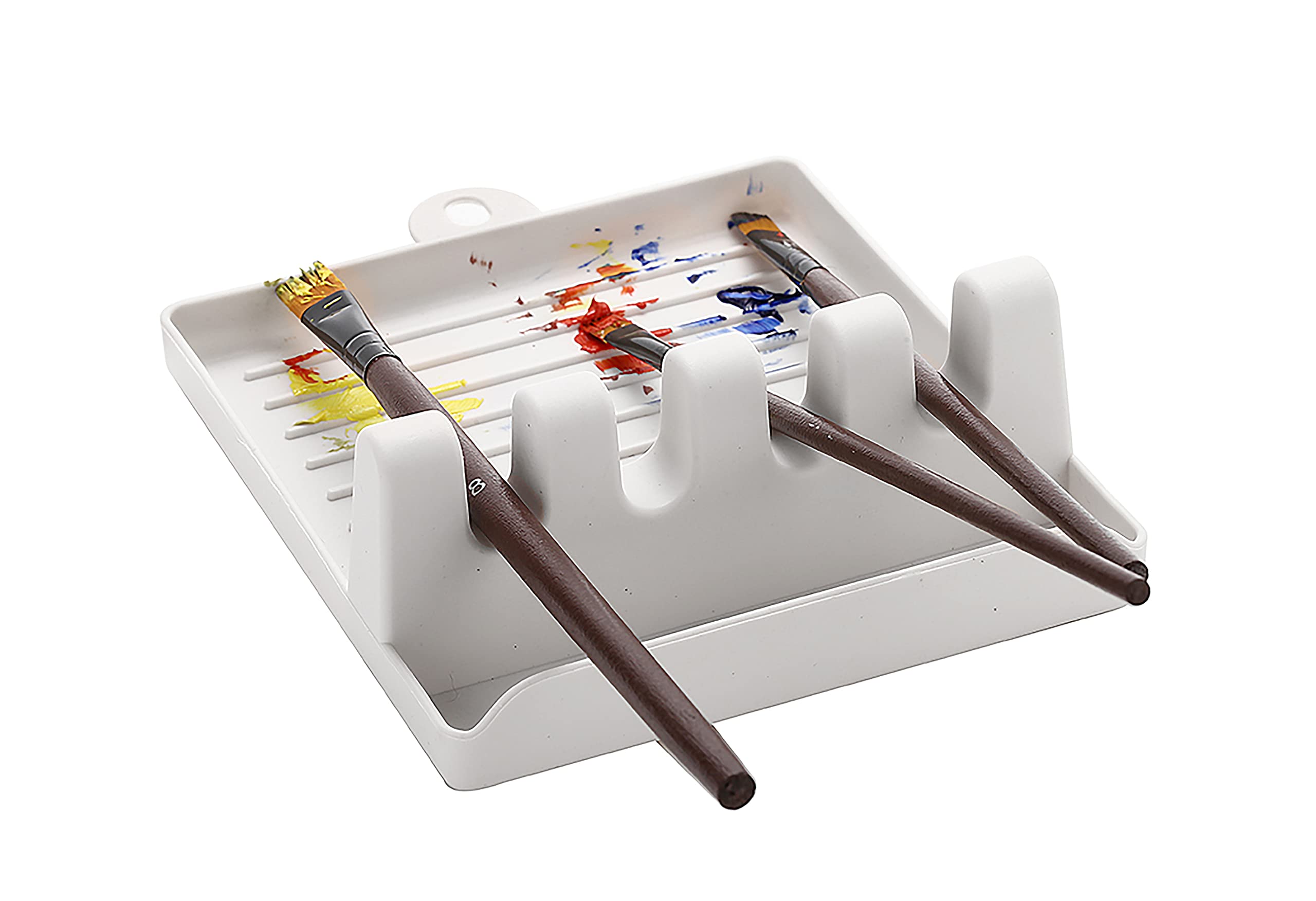 5-Slot Paint Brush Holder for Large Brushes - Organizer for Watercolor, Oil & Acrylic Painting - Perfect for Art Studios, Painting Parties & DIY Projects