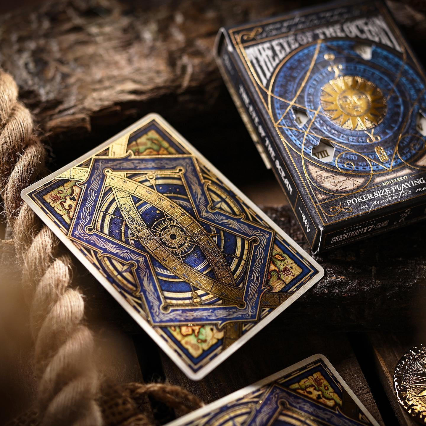 Eye of the Ocean Playing Cards - Premium Waterproof Poker Deck for Travel & Beach Games | Solis Brand