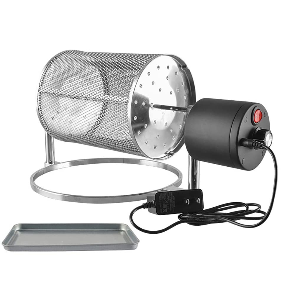 Premium Electric Coffee Roaster Machine - Stainless Steel Bean Roaster for Coffee, Nuts, Grains & Popcorn with Adjustable Rotation Speed - Perfect for Home Baristas & Coffee Enthusiasts