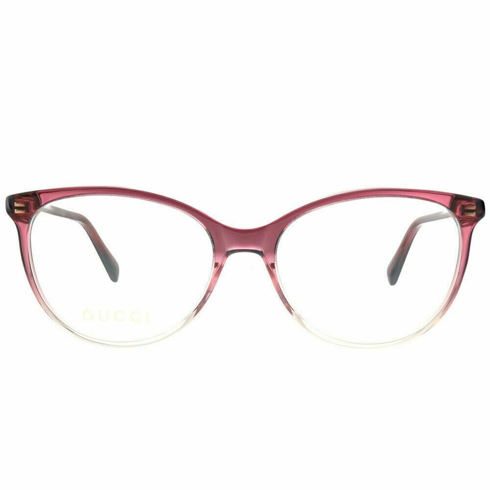 Gucci GG 0550O 003 Burgundy/Crystal Eyeglasses for Women & Men - Luxury Designer Optical Frames with Crystal Accents - Perfect for Work, Reading & Fashion Statement