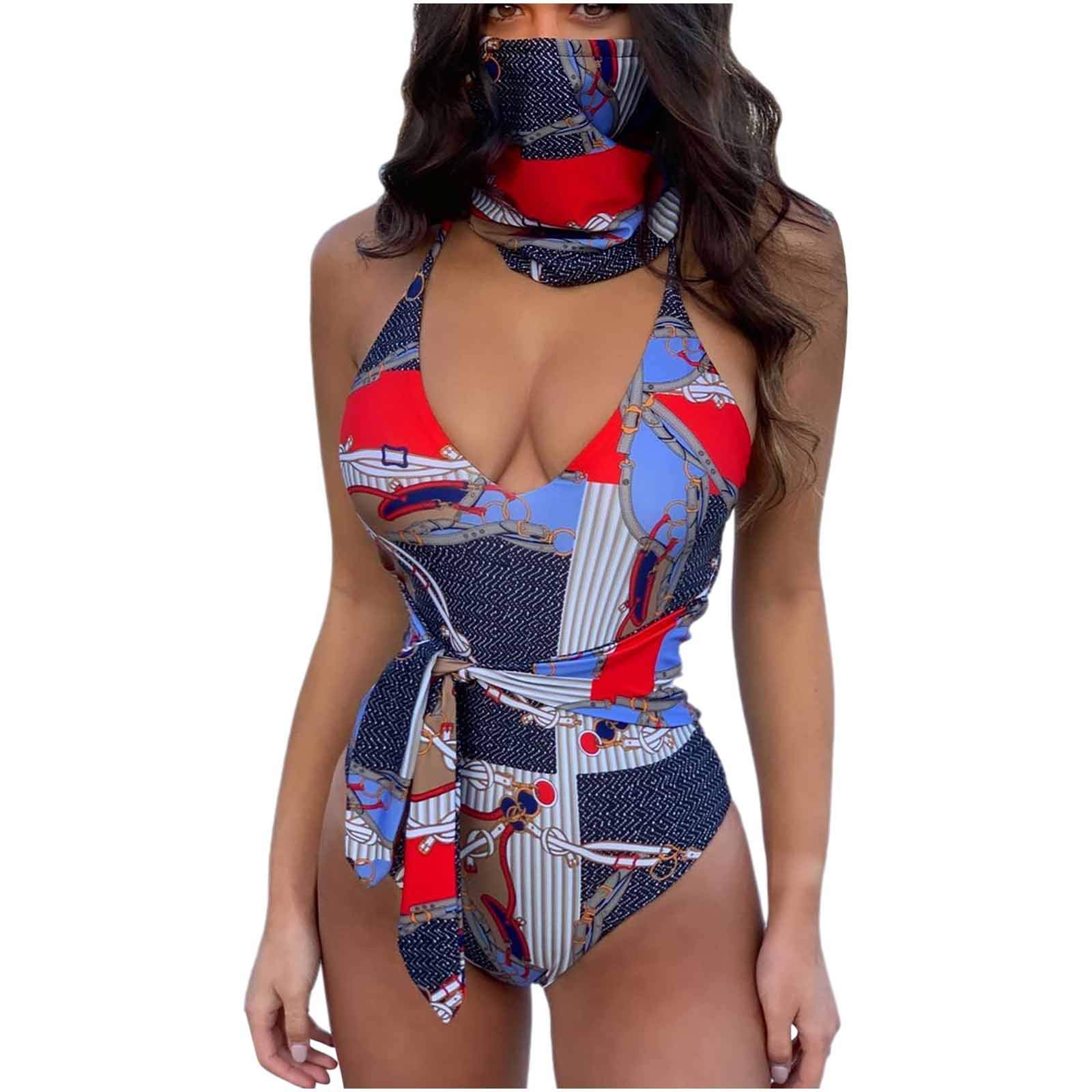 Sexy One-Piece Swimsuit for Women - High-Quality Printed Bikini Set, Fashionable Beachwear & Swimwear for Pool, Vacation, and Summer Activities