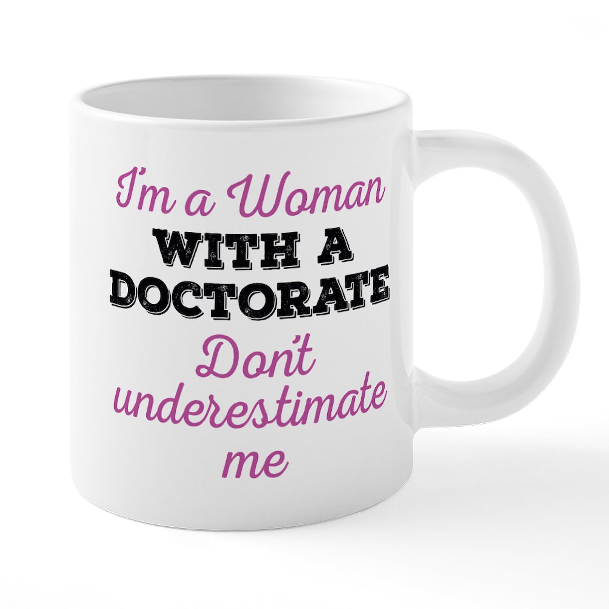 20 oz Ceramic Coffee Mega Mug for Women - Doctorate Themed - Perfect for Graduation Gifts, Office Use & Coffee Lovers