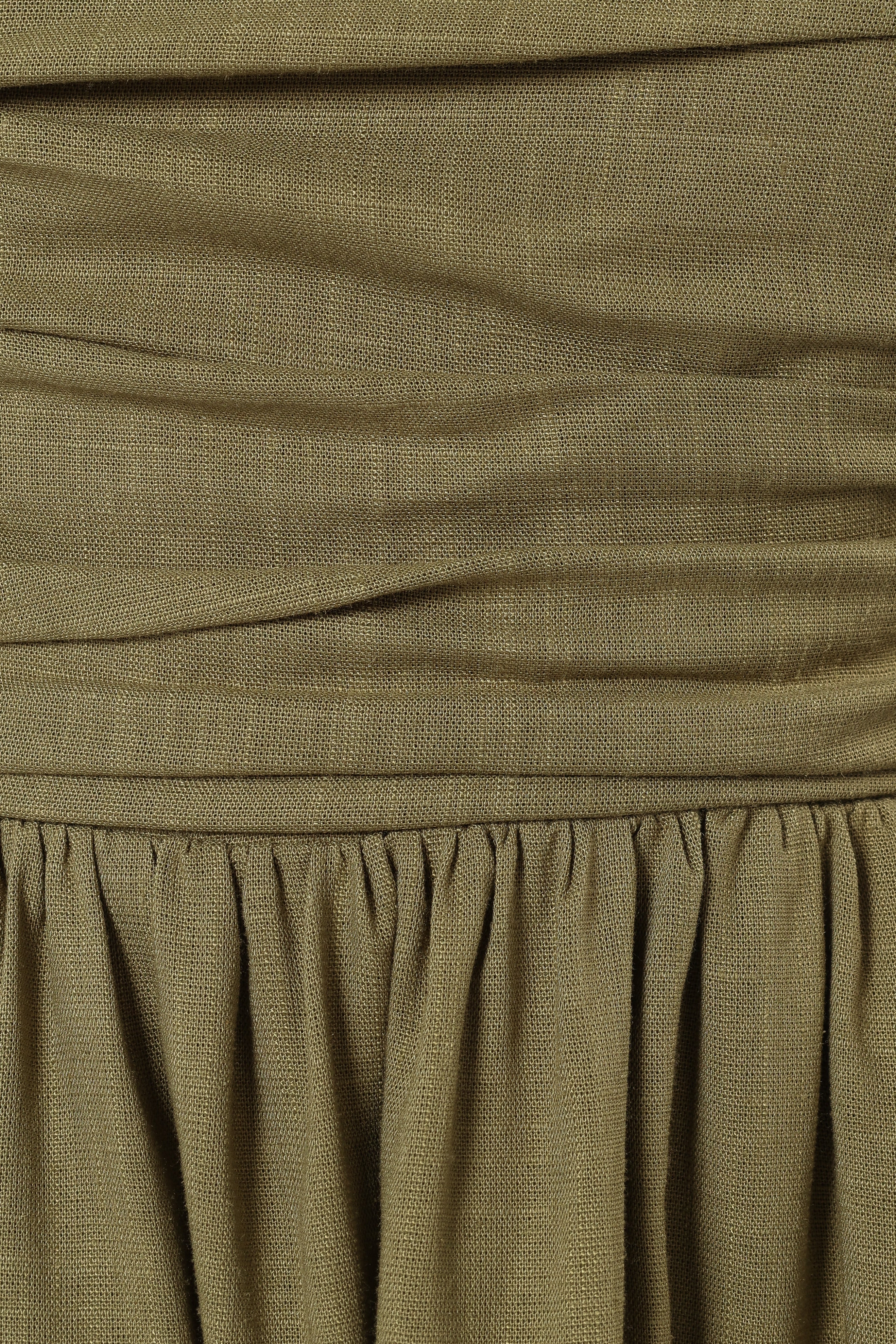 Kayt Strapless Dress - Olive Green | Elegant & Comfortable Summer Dress for Women | Perfect for Beach, Party & Date Night