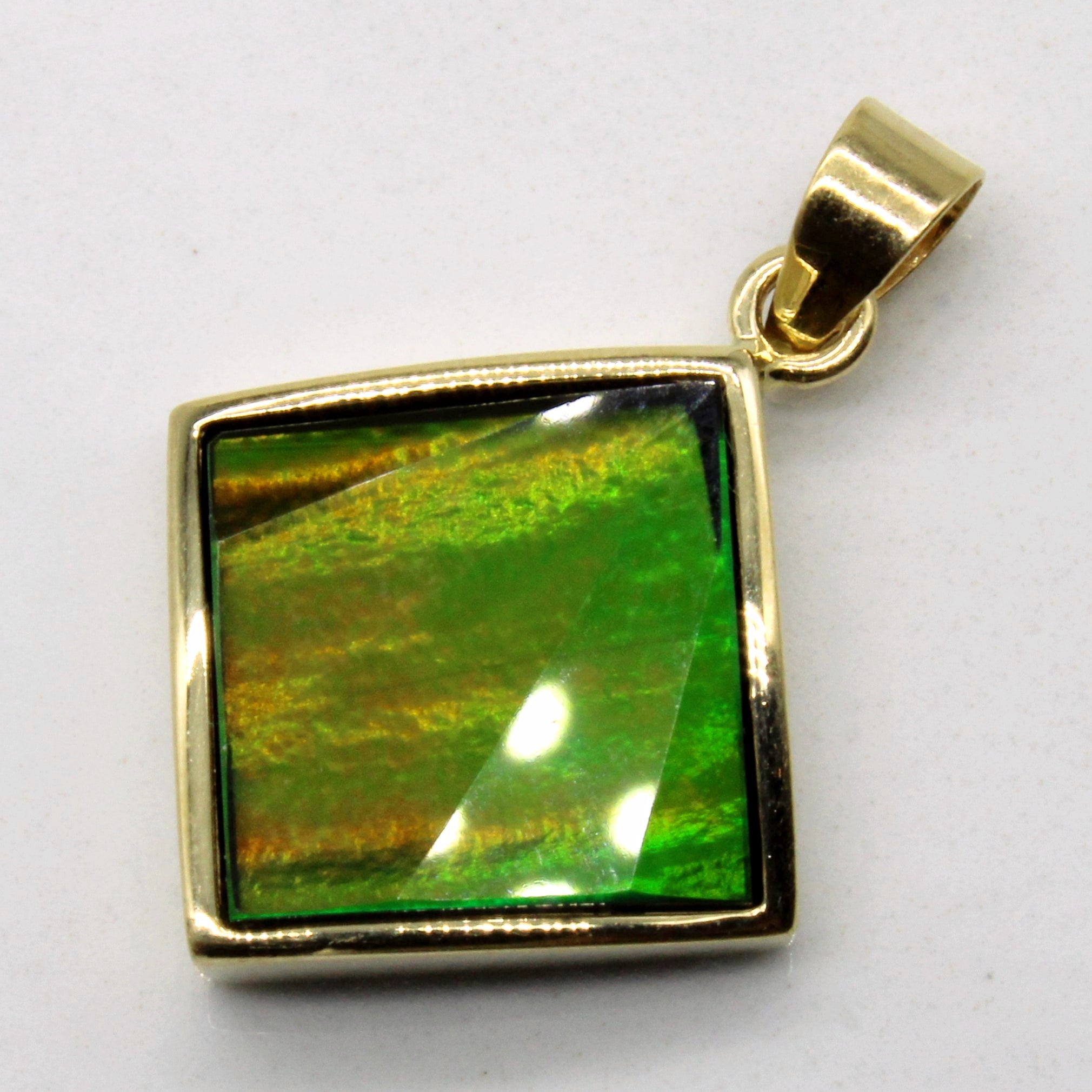 2.60ct Natural Ammolite Pendant Necklace - Genuine Iridescent Fossil Jewelry for Women, Gift for Her, Birthday, Anniversary, Christmas | Elegant & Unique Statement Piece
