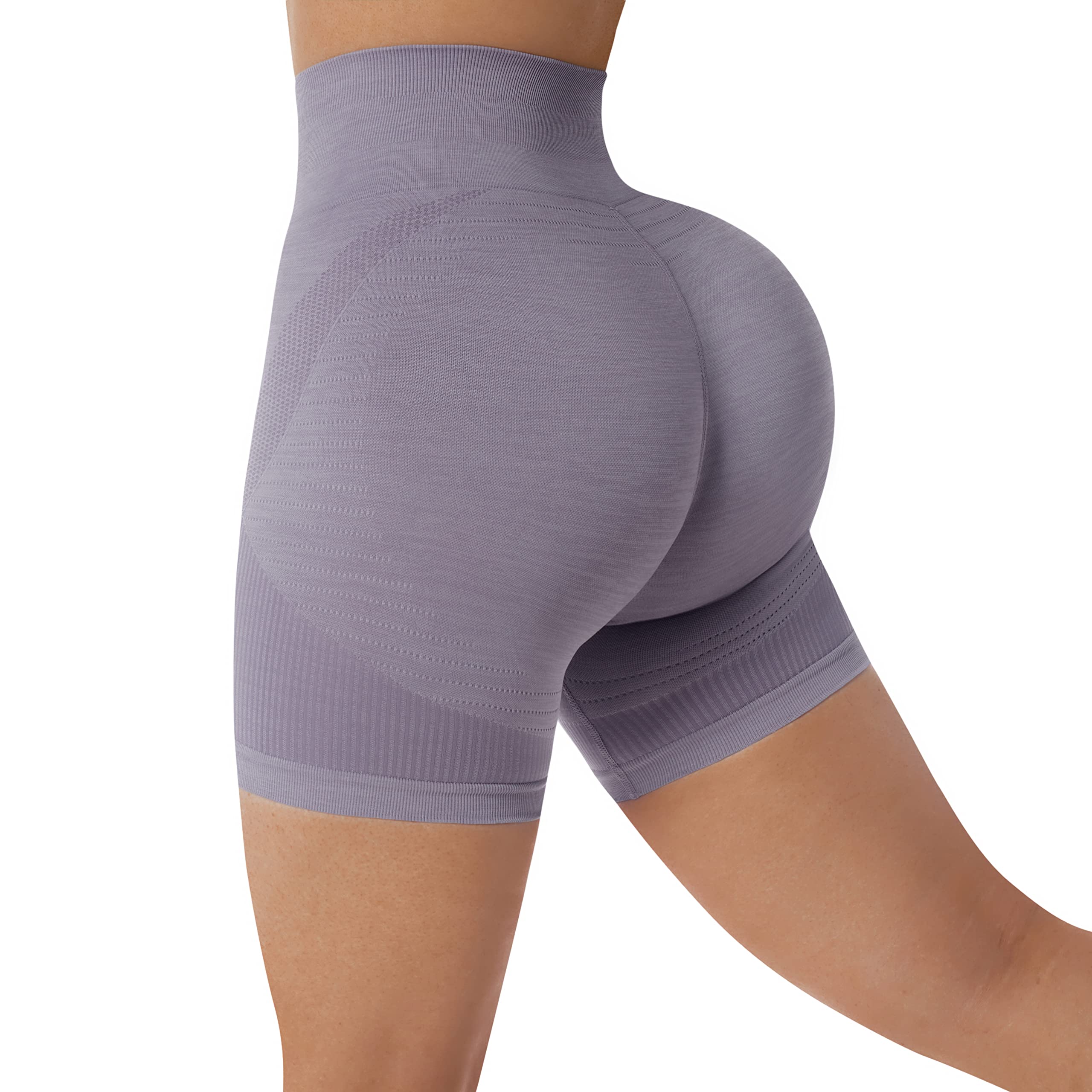 RXRXCOCO Women's High Waisted Seamless Gym Shorts - Tummy Control Workout Running Yoga Biker Shorts for Women | Perfect for Gym, Running, Yoga & Casual Wear