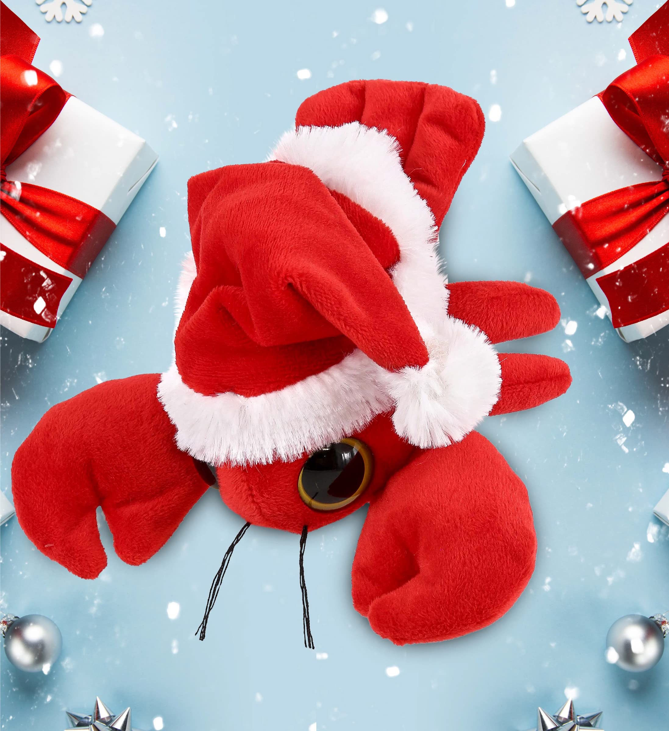 **DolliBu Santa Big Eye Lobster Plush Toy - 6