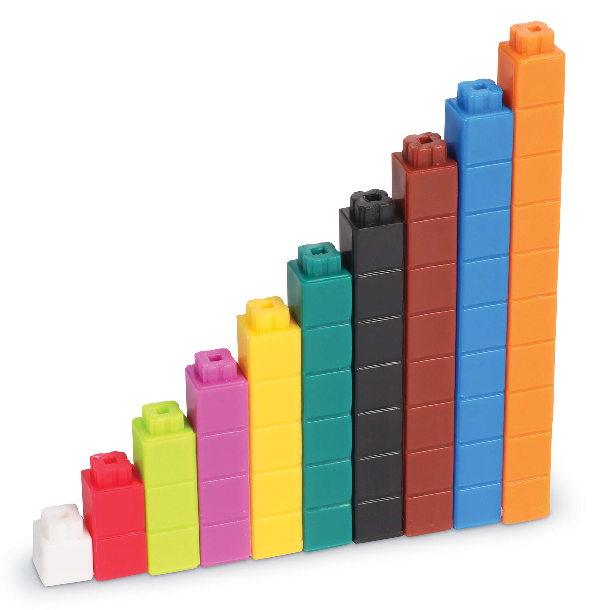 Learning Resources LER7481 Connecting Cuisenaire Rods Multi-Pack - 155 Piece Math Manipulatives for Kids Ages 4-8, Hands-On Learning Tools for Counting, Measurement & Fractions - Perfect for Homeschool & Classroom Math Activities