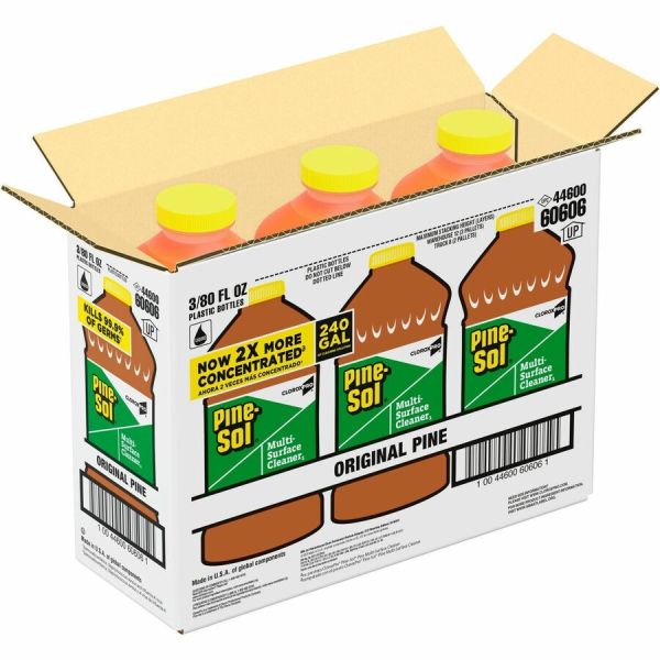 Pine-Sol Multi-Surface Cleaner & Disinfectant - Pine Amber Scent, 80oz (3-Pack) | All-Purpose Floor, Kitchen & Bathroom Cleaner for Homes & Offices