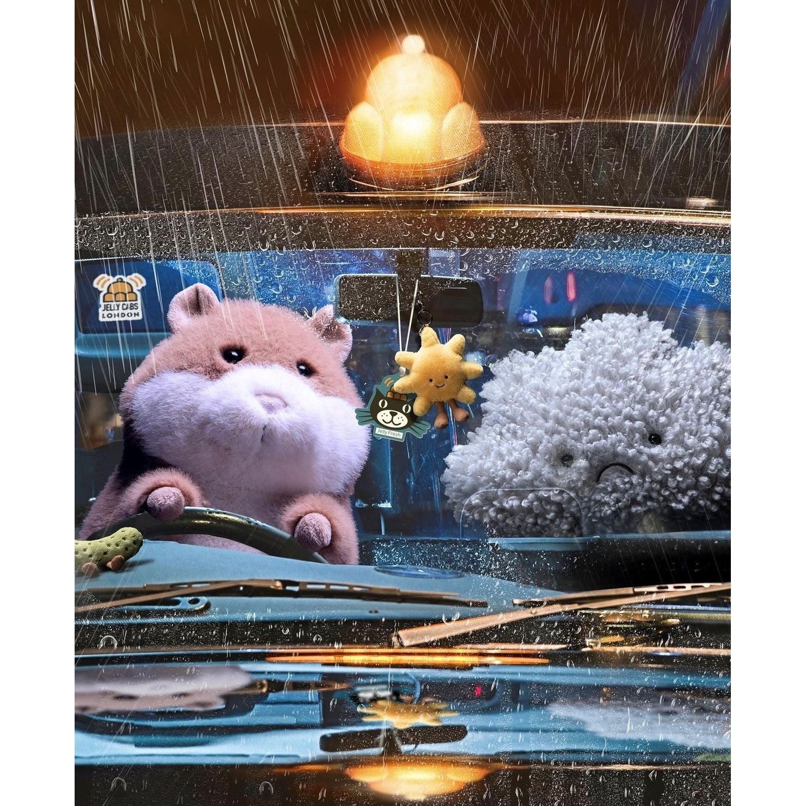 Amuseable Storm Cloud Plush Toy - Cute & Soft Stress Relief Gift for Kids & Adults - Perfect for Home Decor, Office Desk, and Anxiety Relief