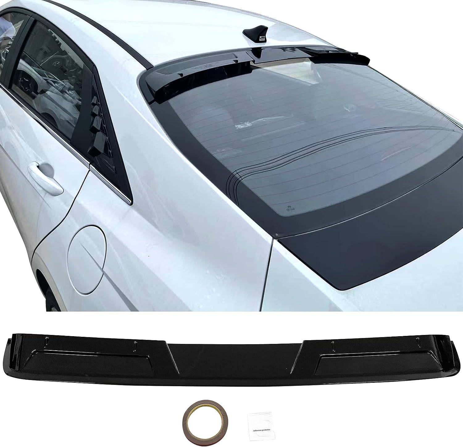 2021-2024 Hyundai Elantra Rear Roof Spoiler Wing - ABS Black Lip Spoiler for Enhanced Aerodynamics & Sporty Style - Perfect for Car Enthusiasts & Street Racing