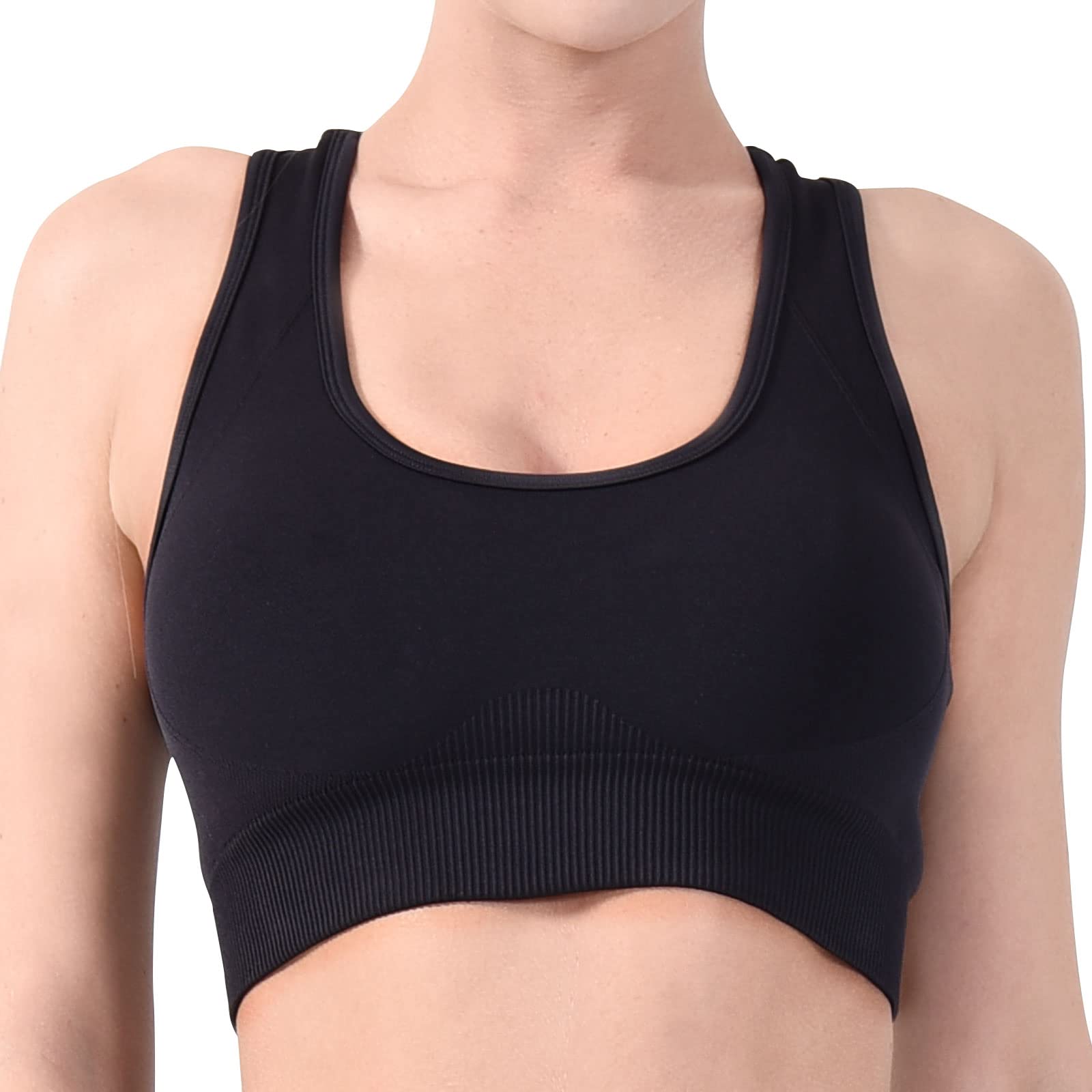 CLDFHX Women's Seamless Comfort Sports Bra - High Impact Support, Racerback, Wire-Free with Removable Pads for Running, Yoga, Gym & Fitness Workouts | Perfect for Active Lifestyles & High-Intensity Training