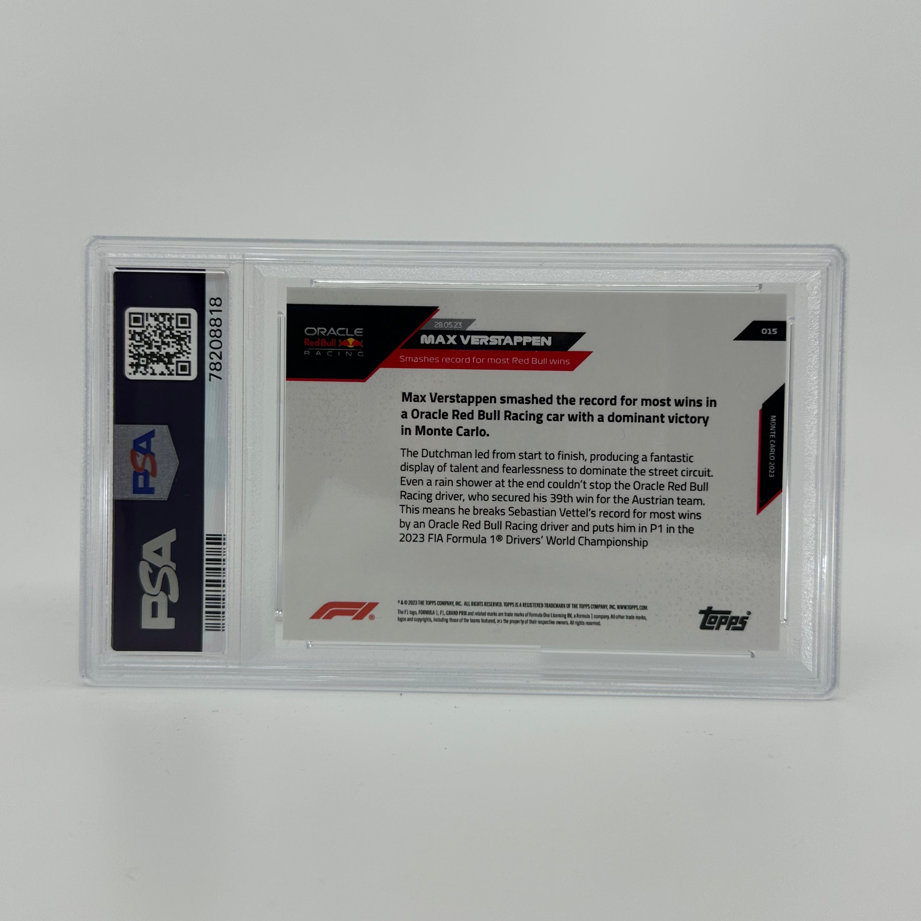 PSA 10 Graded 2007/10 Max Verstappen #15 Blue Racing Card - Perfect for Collectors, Sports Memorabilia Fans & Formula 1 Enthusiasts