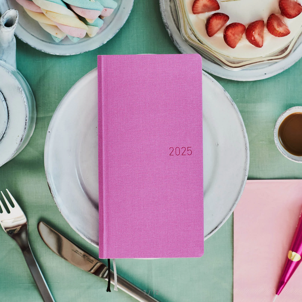 Hobonichi Weeks MEGA 2025 Planner - Sweet Purple Hardcover, Weekly Horizontal Layout (January Start, Monday Start) | English Edition | Perfect for Journaling, Scheduling & Productivity