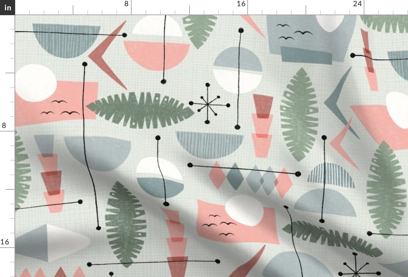 Sunset Palm Retro Summer Beach Print Velvet Fabric by The Yard - Upholstery, Home Decor & Apparel Material - Perfect for DIY Pillows, Curtains, Dresses and Coastal-Themed Decor