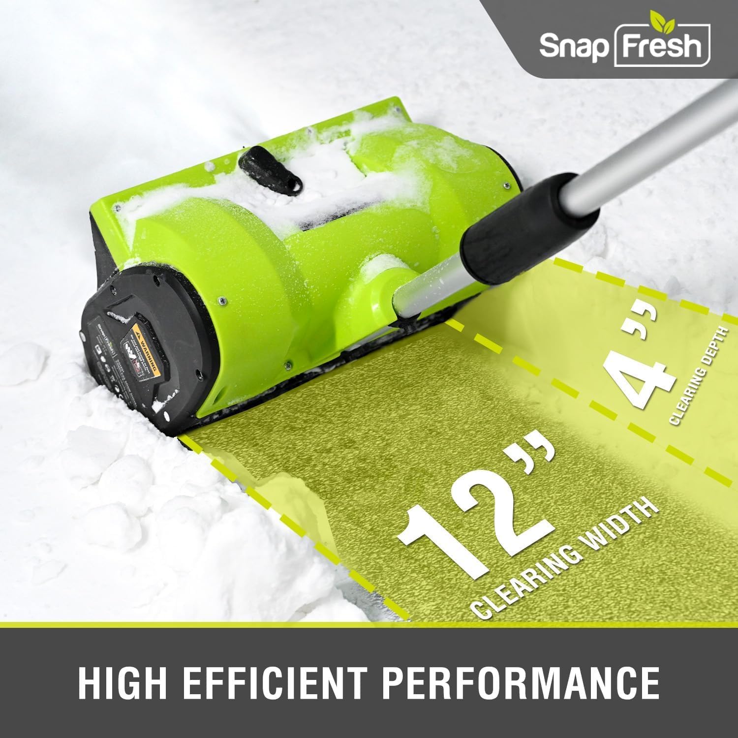 SnapFresh 20V Cordless Electric Snow Shovel - 12