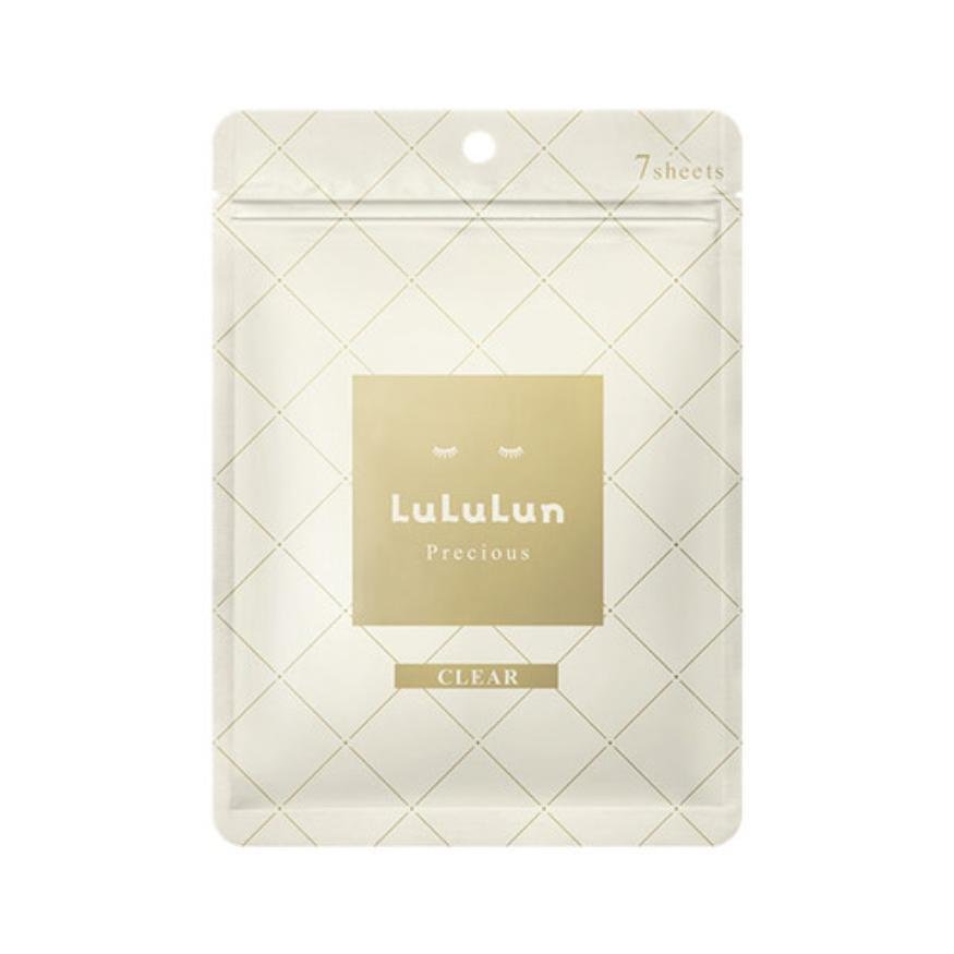 Lululun Precious White Clear Facial Sheet Mask - 7 Sheets for Brightening & Hydration - Perfect for Daily Skincare & Spa Nights