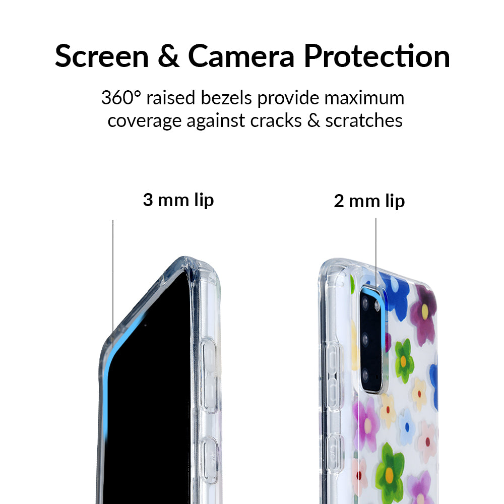 Flower Power Samsung Galaxy Phone Case - Protective Cover for Samsung Galaxy S21/S20/S10 - Stylish Floral Design for Women & Girls - Perfect for Everyday Use, Work & Travel