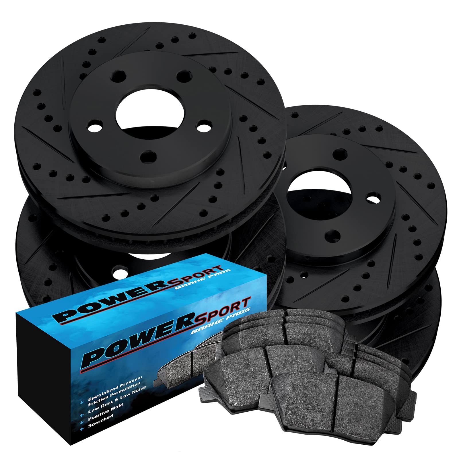 PowerSport Front & Rear Brake Kit - Ceramic Brake Pads & Rotors Set BBCC.66085.02 | High-Performance Braking System for Motorcycles, ATVs & UTVs | Off-Road & Street Use