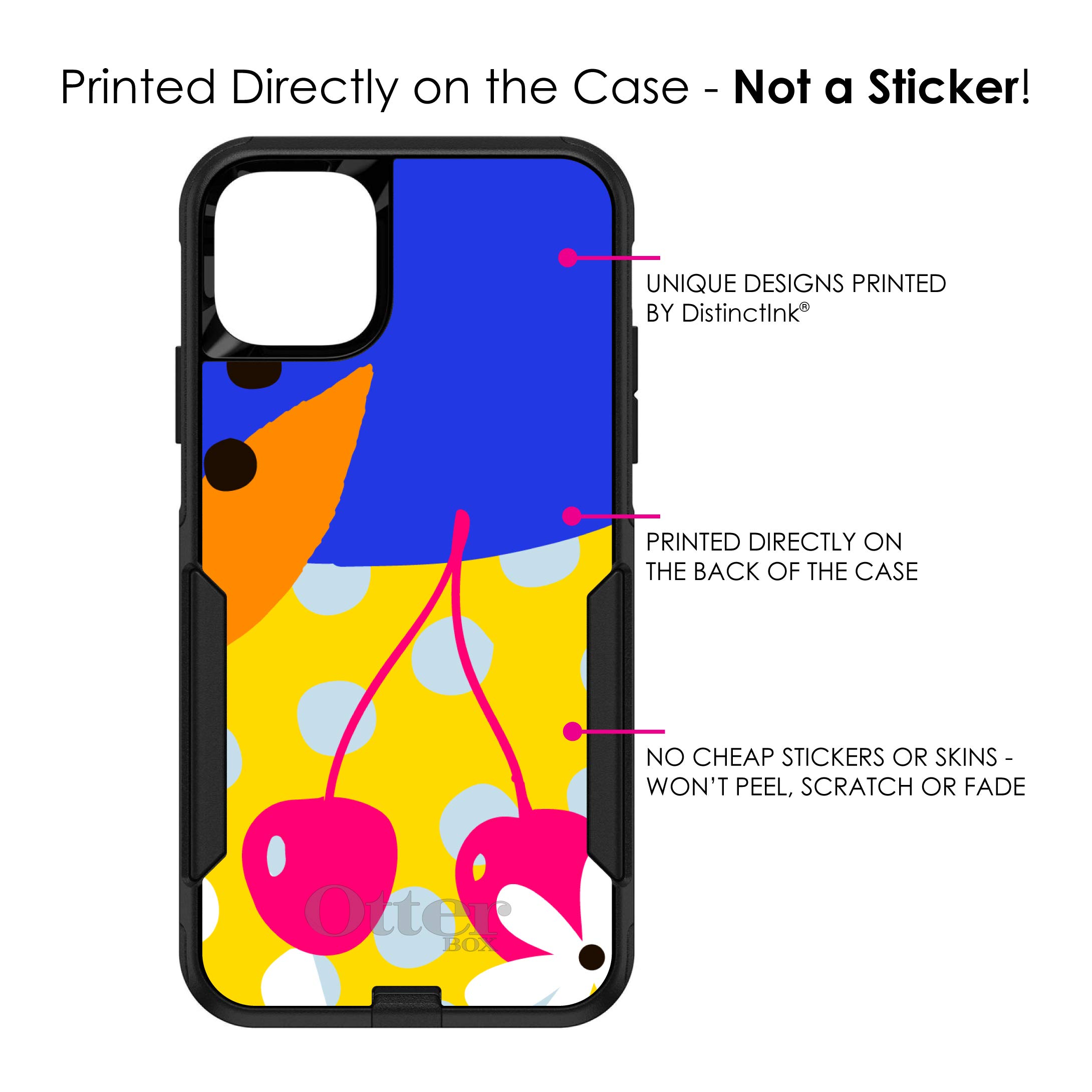 DistinctInk iPhone 11 Pro MAX Case (6.5 Inch) - Shockproof Protective Phone Cover with Floral Design, Pink & Yellow Cherry Blossom Pattern - Perfect for Daily Use, Travel, and Outdoor Activities