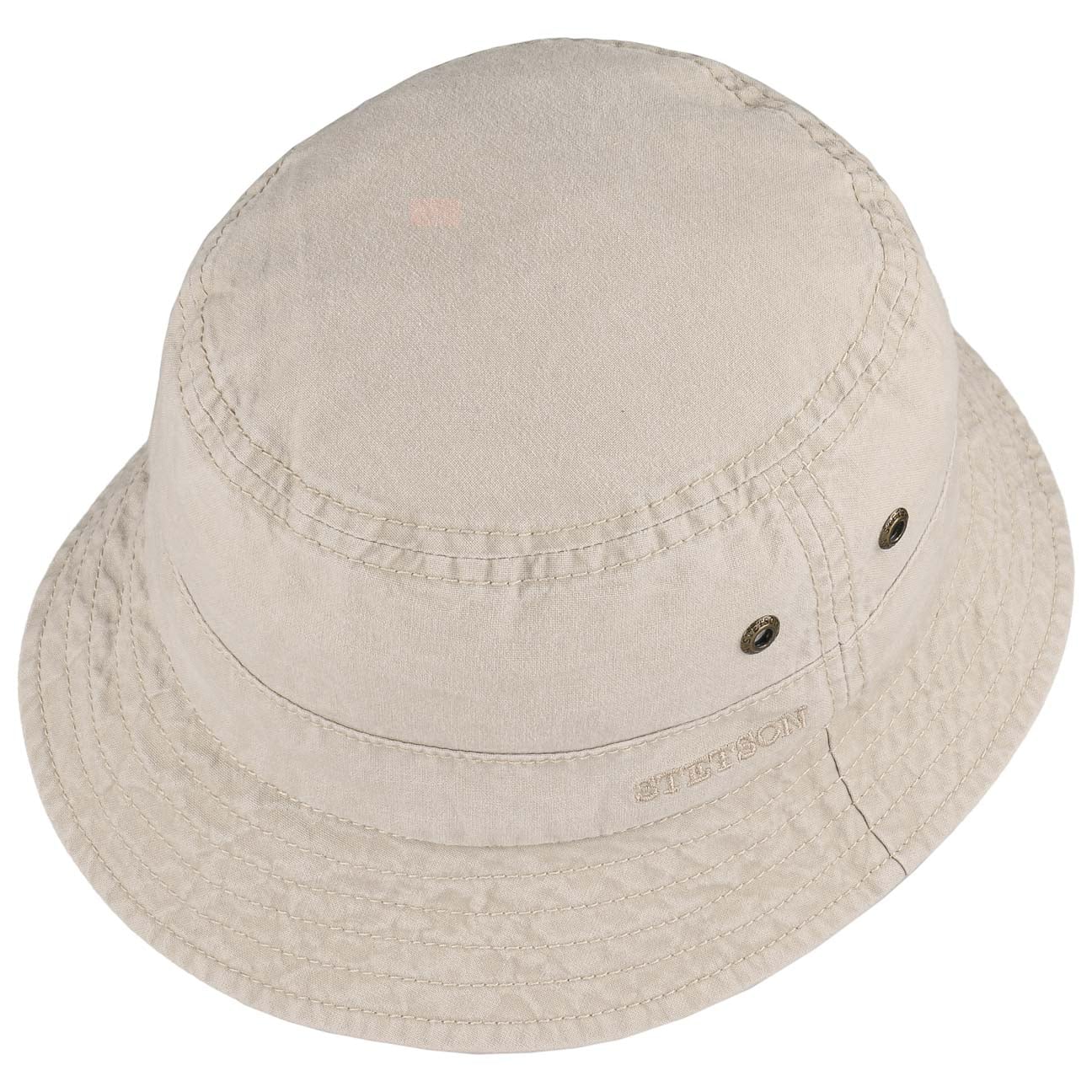 Stetson Delave Cotton Hat for Men & Women - Breathable Summer Sun Hat for Outdoor, Beach, and Travel - Stylish Unisex Wide Brim Hat for UV Protection