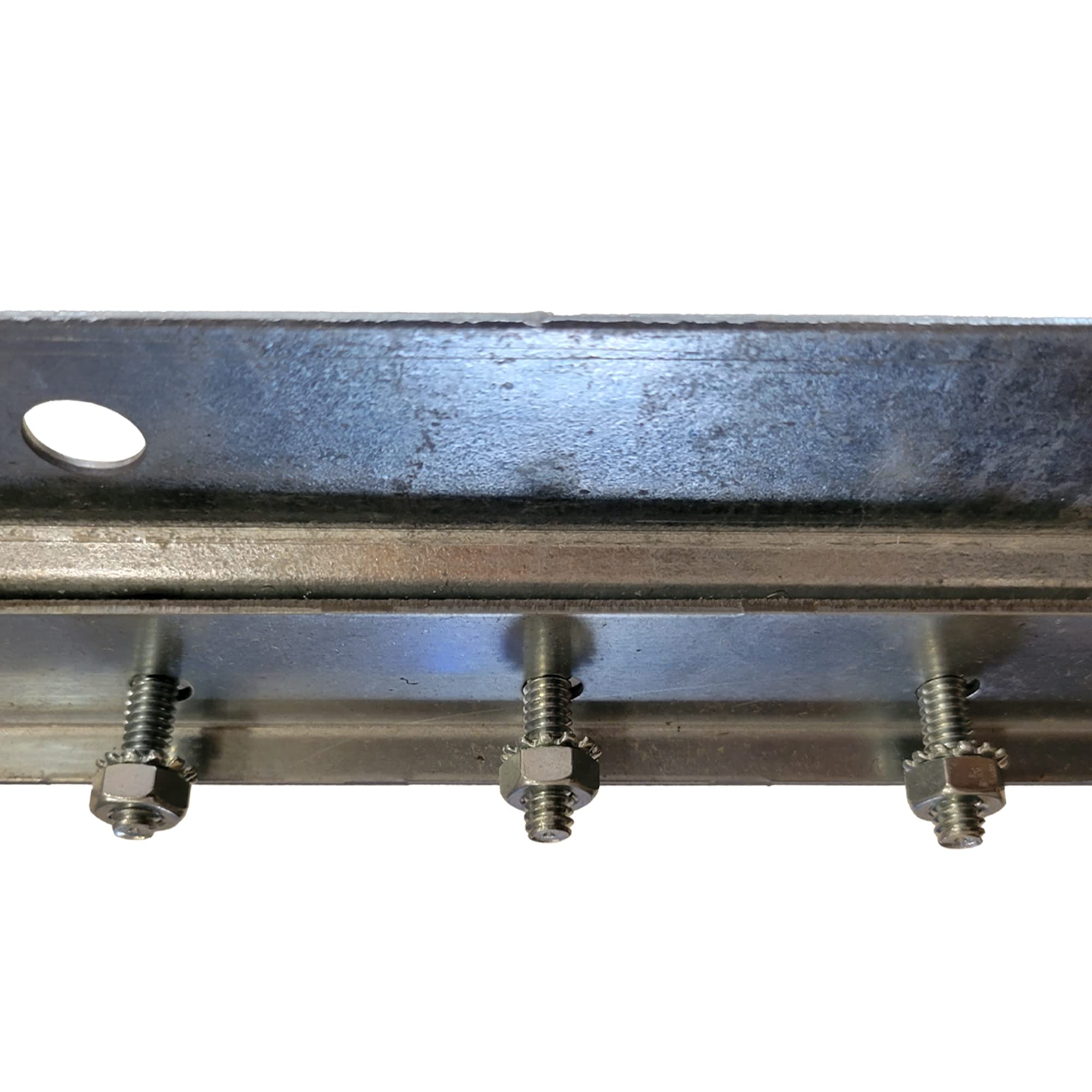 RESILIA Heavy Duty Industrial Mounting Brackets for Strip Curtain Doors - 8ft Steel Strip Kit with Two 4ft Brackets - Warehouse, Loading Dock & Cold Storage Door Installation