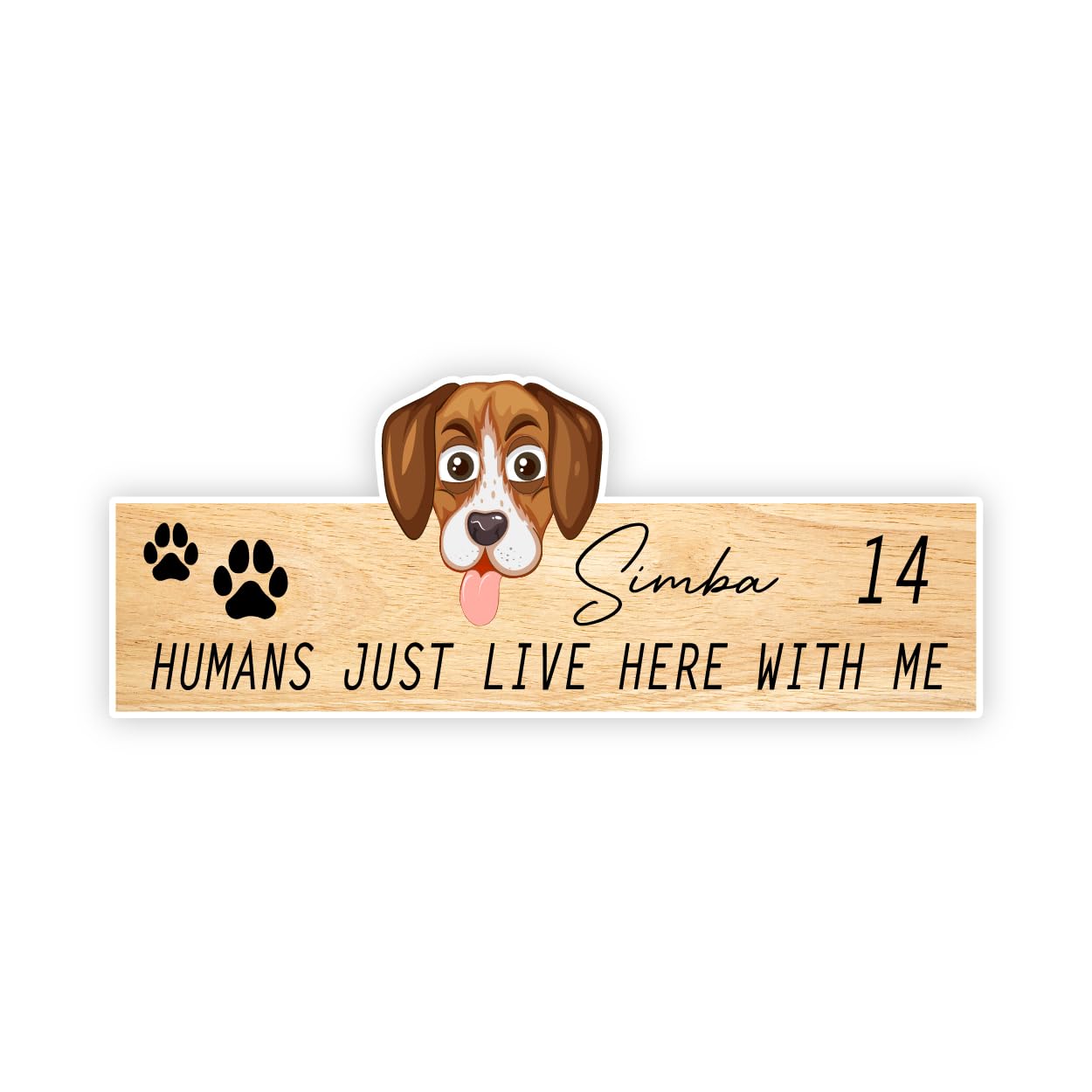 Customized SIGNOOGLE® Acrylic Dog Name Plate - 13