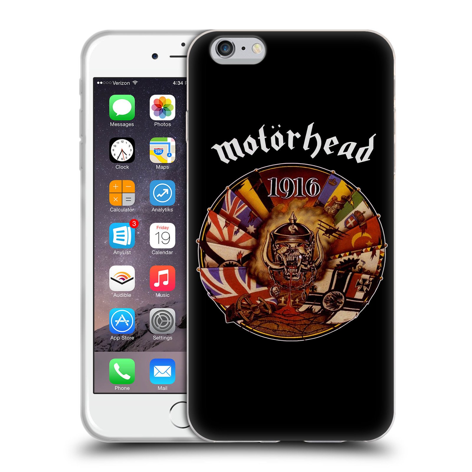 Officially Licensed Motorhead 1916 Album Cover Soft Gel Case for Apple iPhone 6 Plus/6s Plus - Rock Music Fan Accessory & Protective Phone Cover for Concerts, Gifts, and Everyday Use