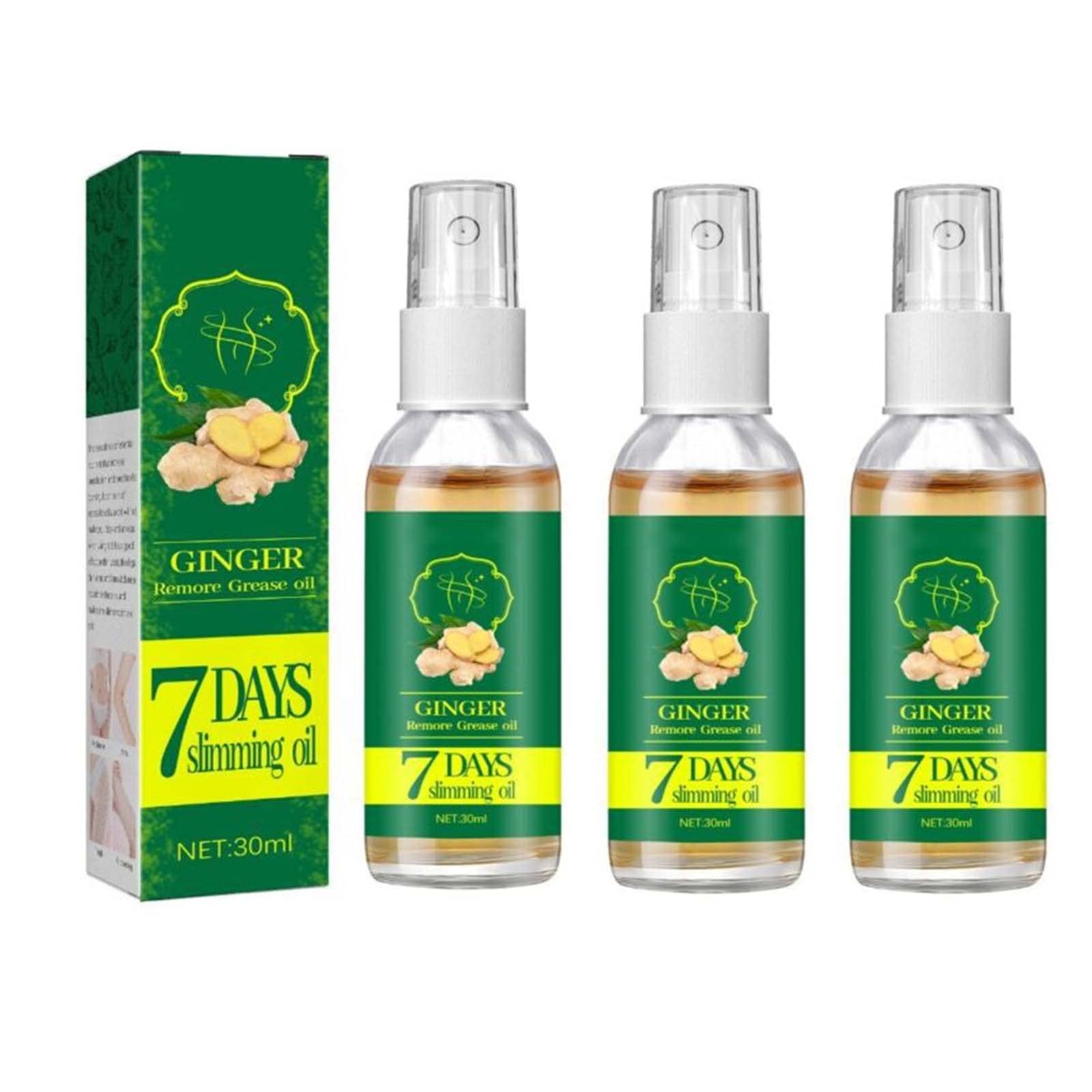Premium Ginger Fat Burning Slimming Spray - Natural Weight Loss Body Waist Anti-Cellulite Serum & Firming Cream for Belly, Thighs & Arms - Soothing Relaxing Tightening Treatment (3 Pack) - Perfect for Post-Workout Recovery & Spa Night Self-Care Routine