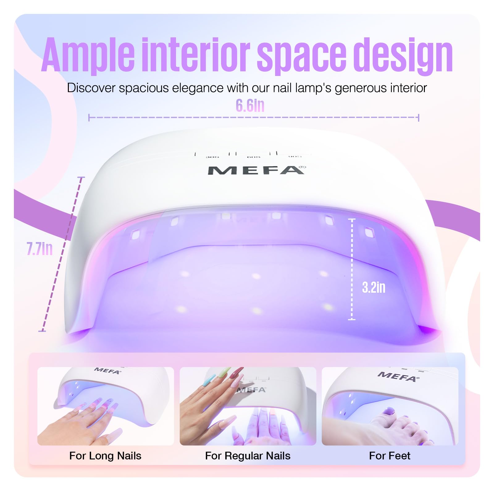 Professional 72W UV LED Nail Lamp with Base & Top Coat - 21 Beads Fast Curing for Gel Polish | Salon & Home Manicure, Pedicure, Nail Art Design & DIY Nail Care