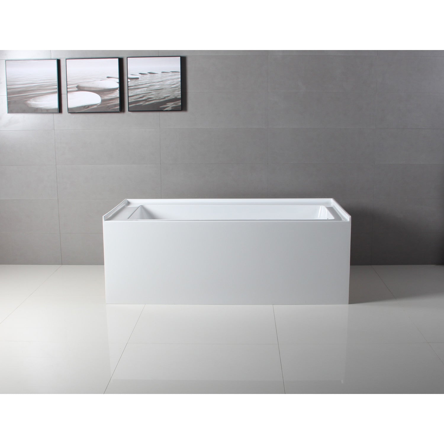 Aqua Eden VTAP603222R 60-Inch Acrylic Rectangular 3-Wall Alcove Bathtub - Right Hand Drain Hole, Glossy White - Perfect for Modern Bathroom Renovation & Spa-Like Relaxation