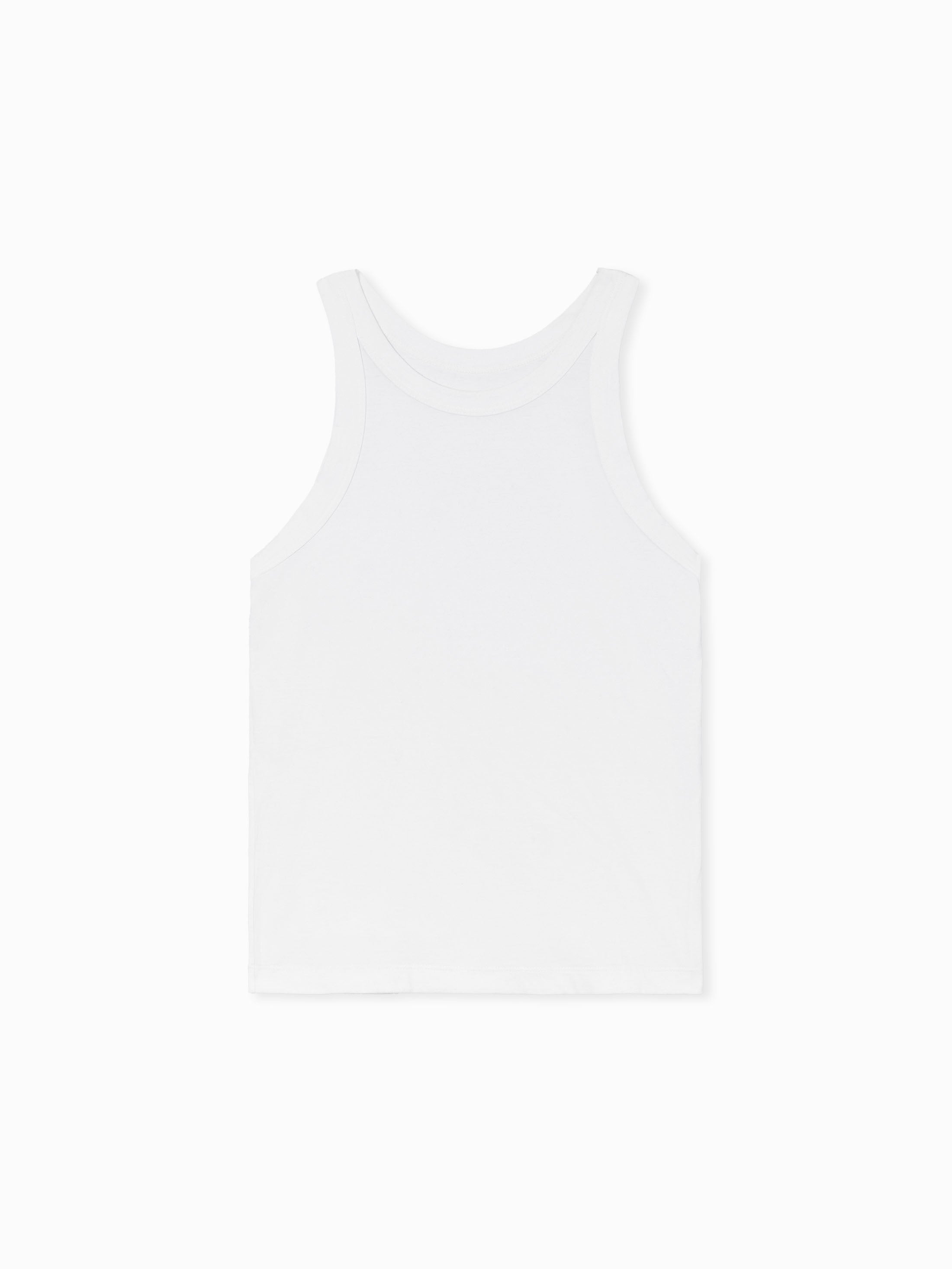 Men's Cotton Jersey Tank Top - Soft & Breathable White Sleeveless Shirt for Gym, Workout & Summer Casual Wear