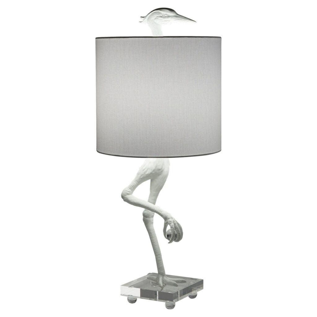 Cyan Design 11460 Ibis Lamp - White Table Lamp for Living Room, Bedroom & Office Decor - Modern Lighting for Home & Workspace