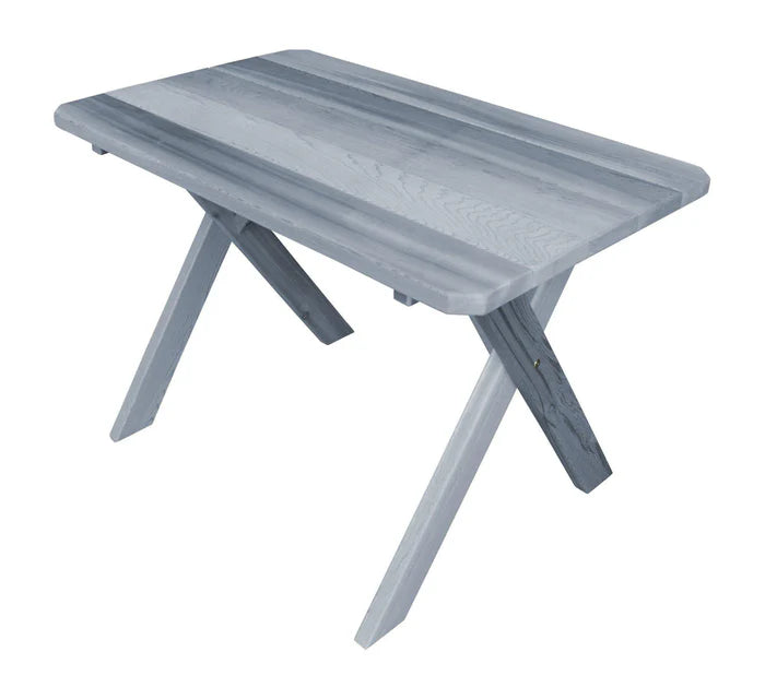 Regallion Crossleg Outdoor Cedar Wood Patio Table - Durable & Weather-Resistant for Garden, Deck, and Backyard Dining
