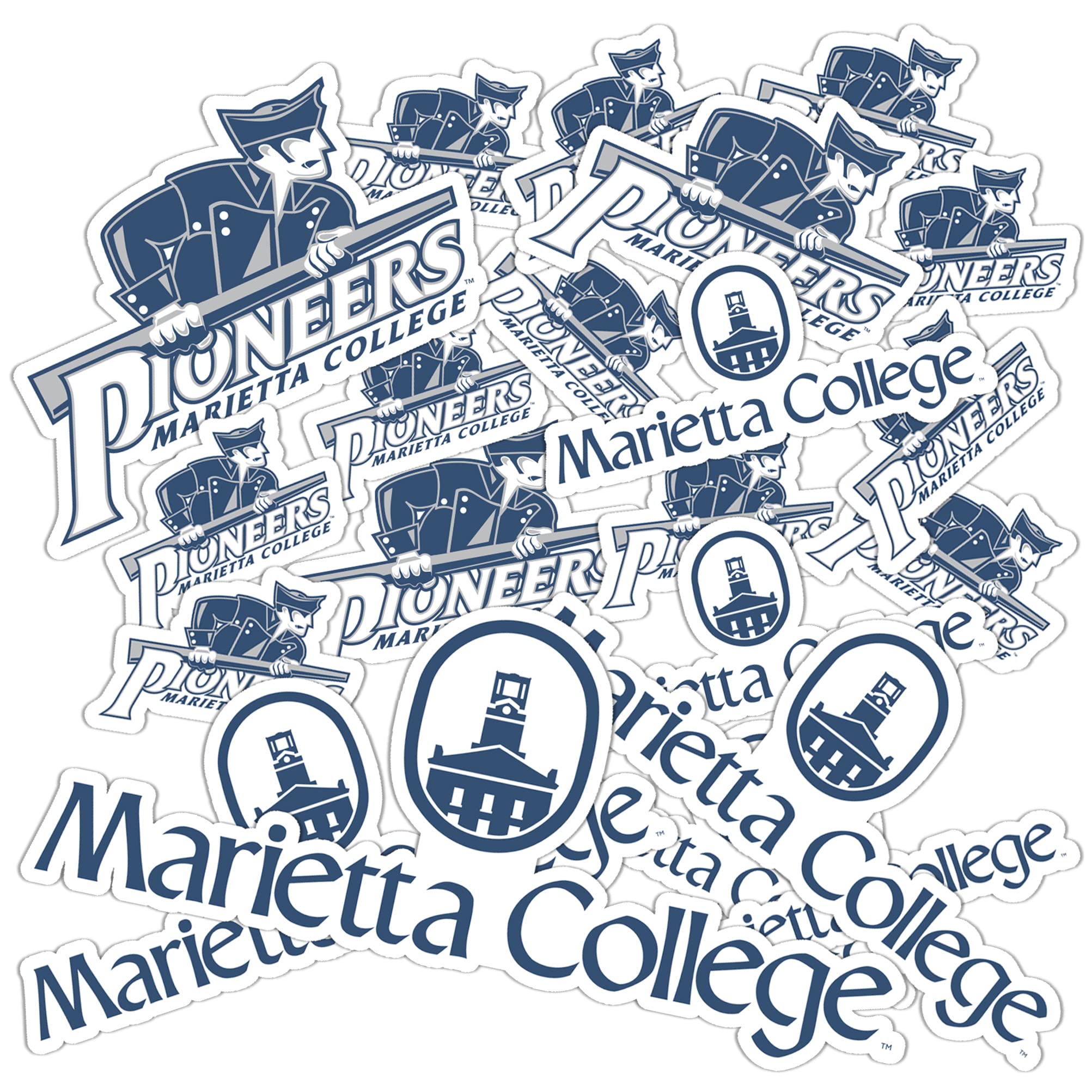 Desert Cactus Marietta College Pioneers Vinyl Decal Stickers - Waterproof Laptop, Water Bottle, Car, Scrapbook Decor - Perfect for School Spirit, DIY Crafts & Gift Giving