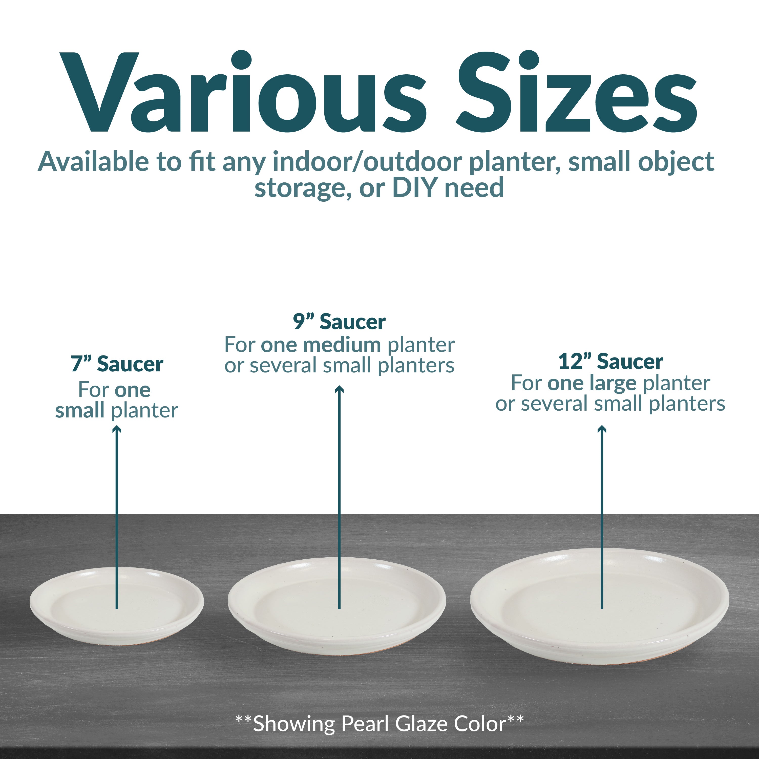 Sunnydaze 4-Pack Glazed Ceramic Plant Saucers for Indoor & Outdoor Potted Plants – Perfect for Home, Garden, and Patio Decor
