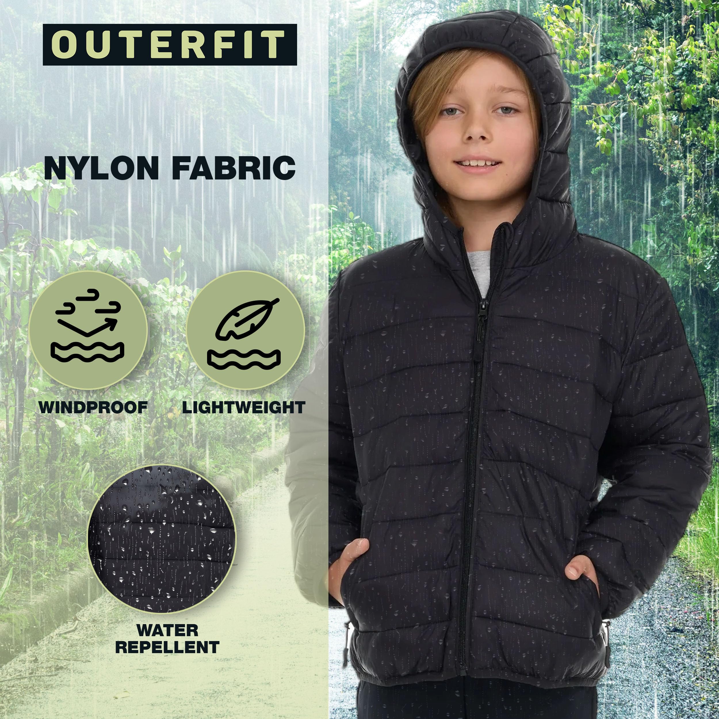 Lightweight Packable Boys Puffer Jacket with Hood - Warm Winter Coat for Kids | Perfect for Outdoor Activities, School & Cold Weather Adventures